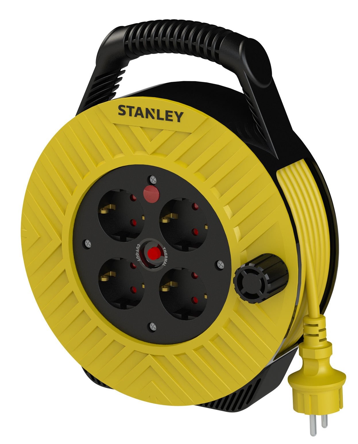 Stanley Ev Tipi IP20 4 Soketli 15 Metre Makaralı Kablo