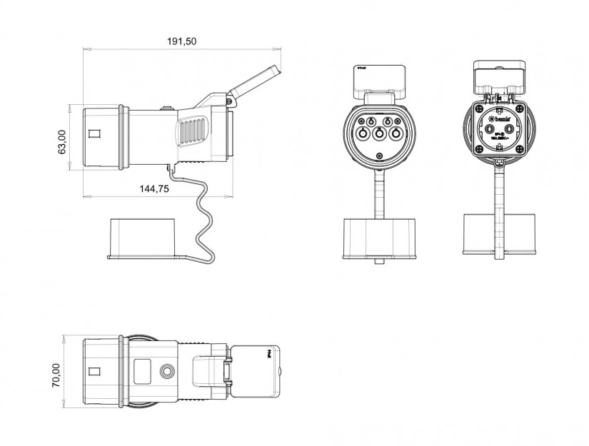 Skywell Elektrikli Araçlardan Güç Alın: V2L Tek Çıkışlı Adaptör