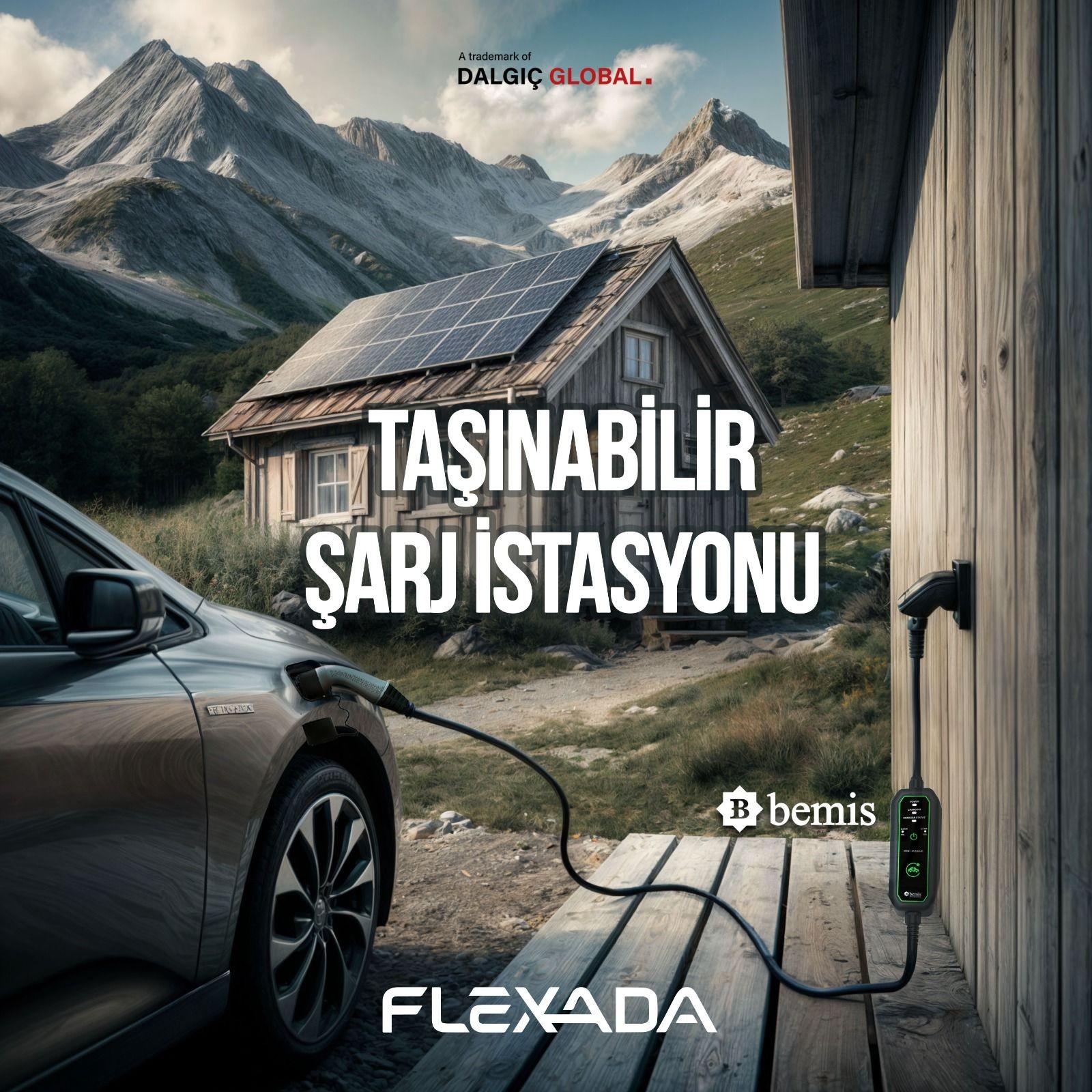 Bemis 3,7 - 7,4 kw Mono Mobil Araç Şarj Aleti 5 Metre BEV-1221-0001
