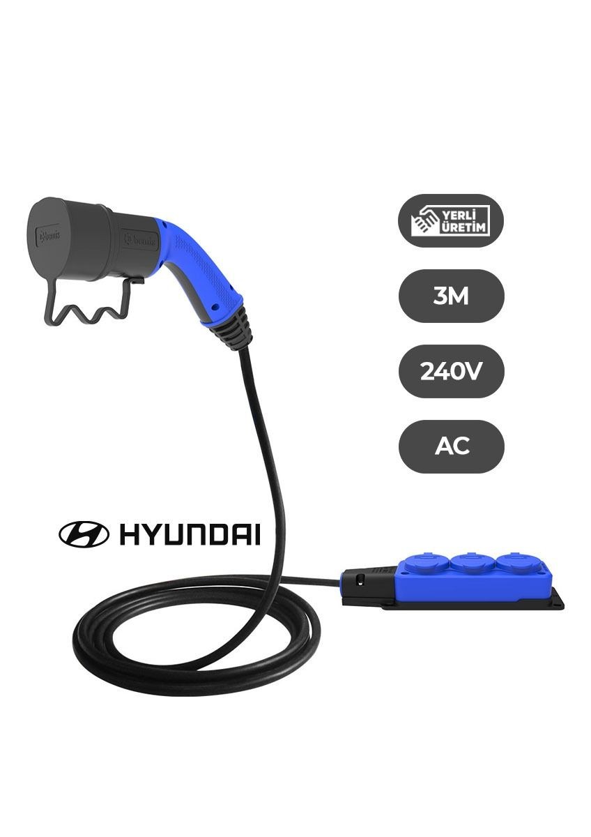 Hyundai Elektrikli Araçlardan Güç Alın: V2L 3'lü Uzatma Priz Adaptör