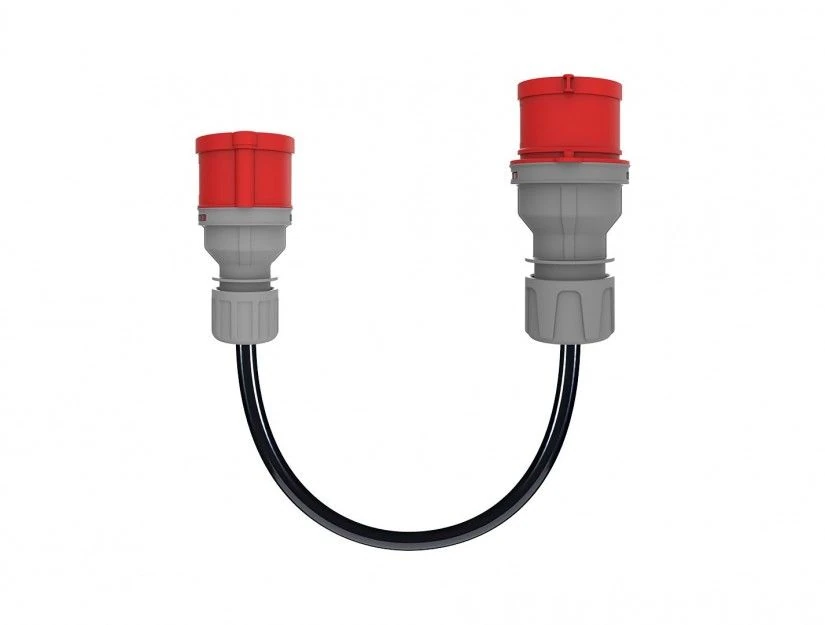 Elektrikli Araç Dönüştürücü Adaptör 3x5,5 Ttr 1/32A Fiş - 5/16A Priz (30cm Kablolu)