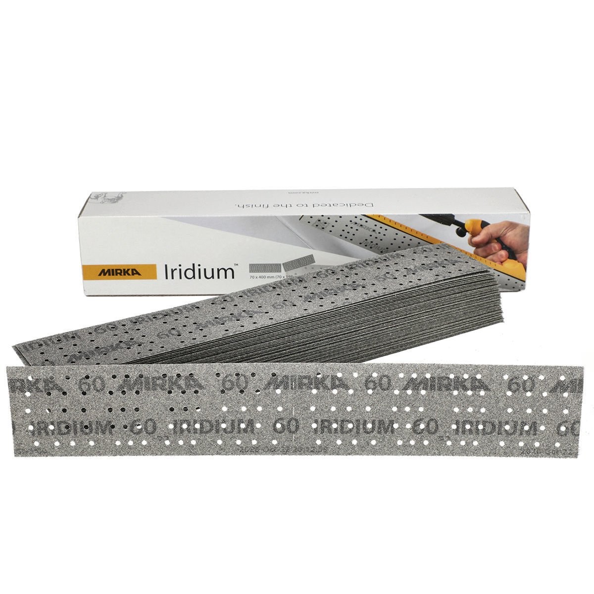Mirka IRIDIUM 70x400mm Cırt 140D PERFORELİ 240, 100/Paket