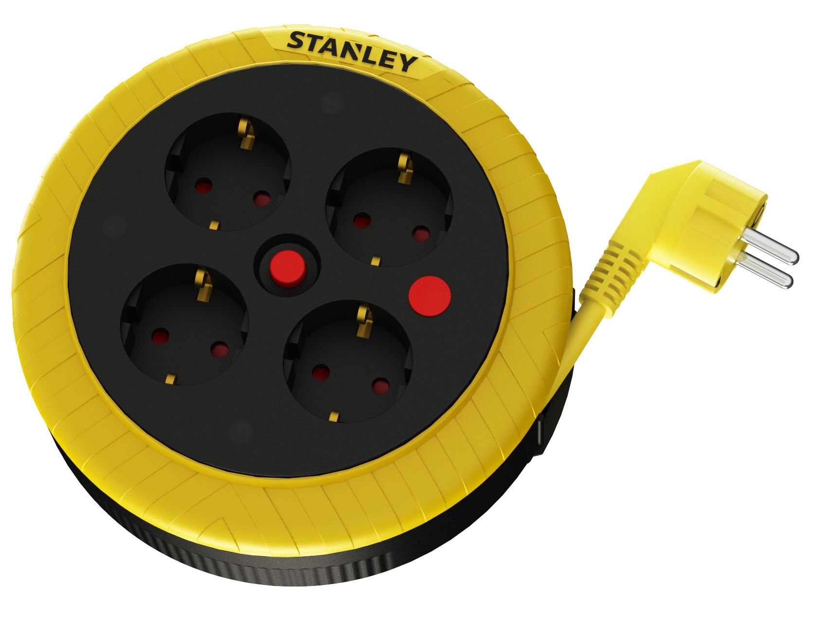Stanley Kompakt Serisi IP20 4 Soketli 5 Metre Makaralı Kablo USB’li