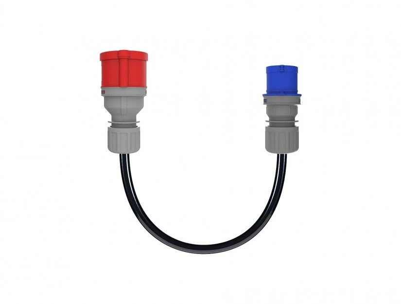 Elektrikli Araç Dönüştürücü Adaptör 3x2,5 Ttr 3/16A Fiş - 5/16A Priz (30cm Kablolu)
