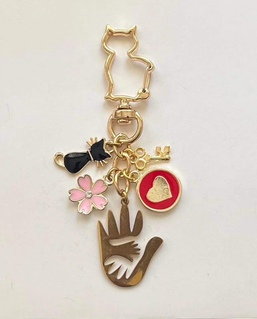 Lilac Tasarım Charm Anahtarlık - Anne & Çocuk Eli 3