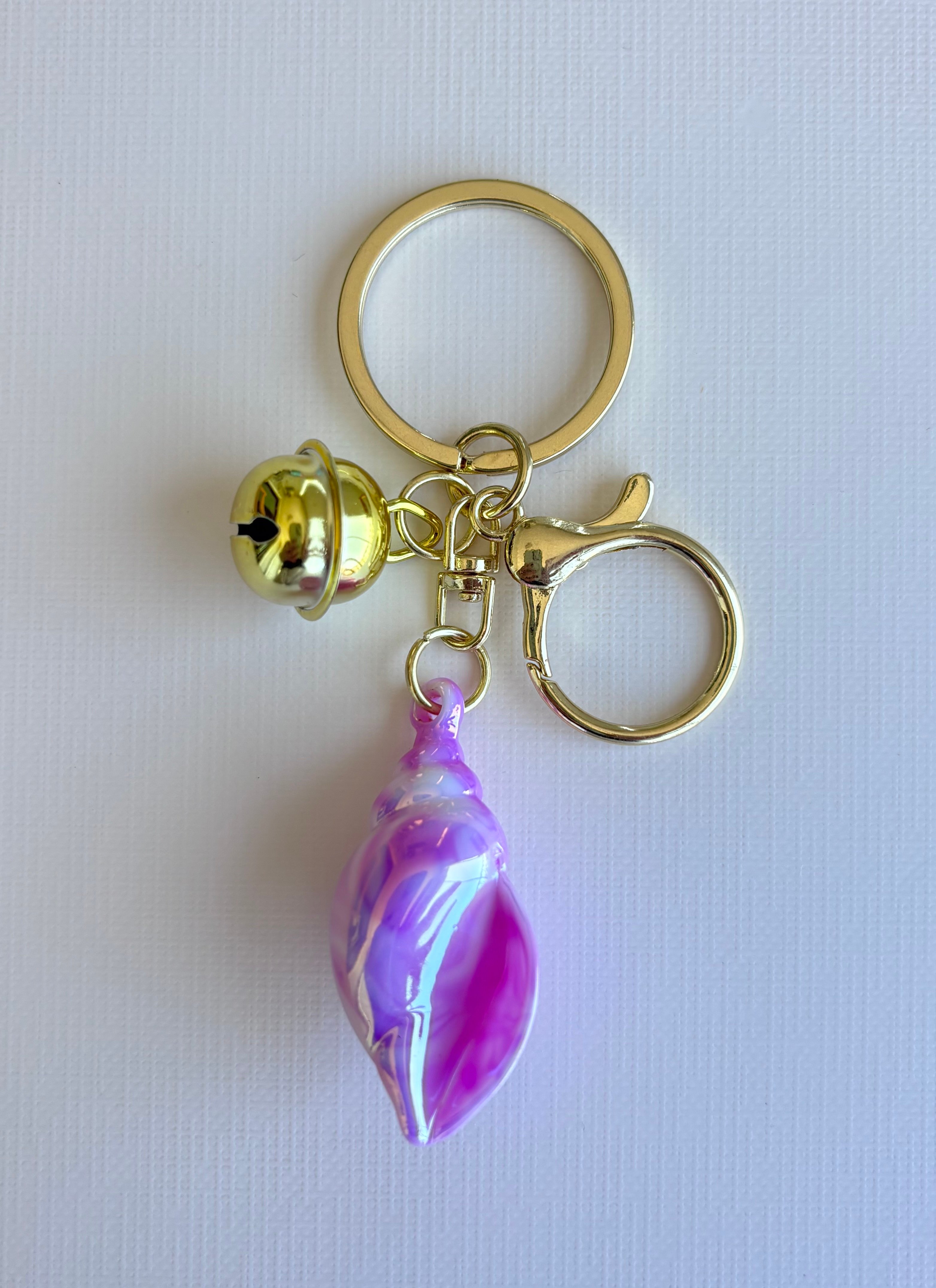 Lilac Charm Anahtarlık - Mor Deniz Kabuğu