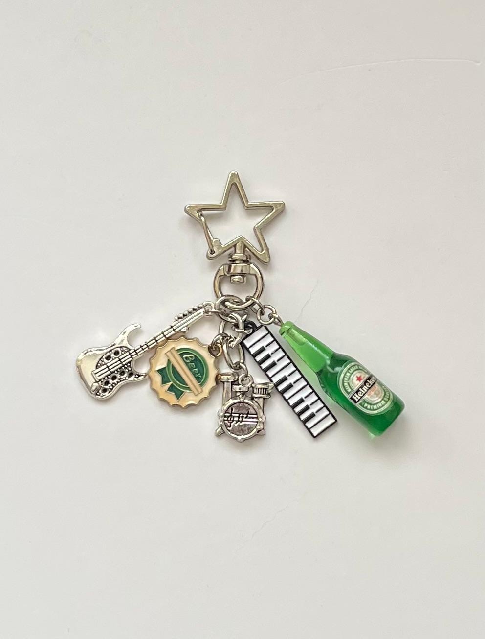 Lilac Tasarım Charm Anahtarlık - Beer & Music