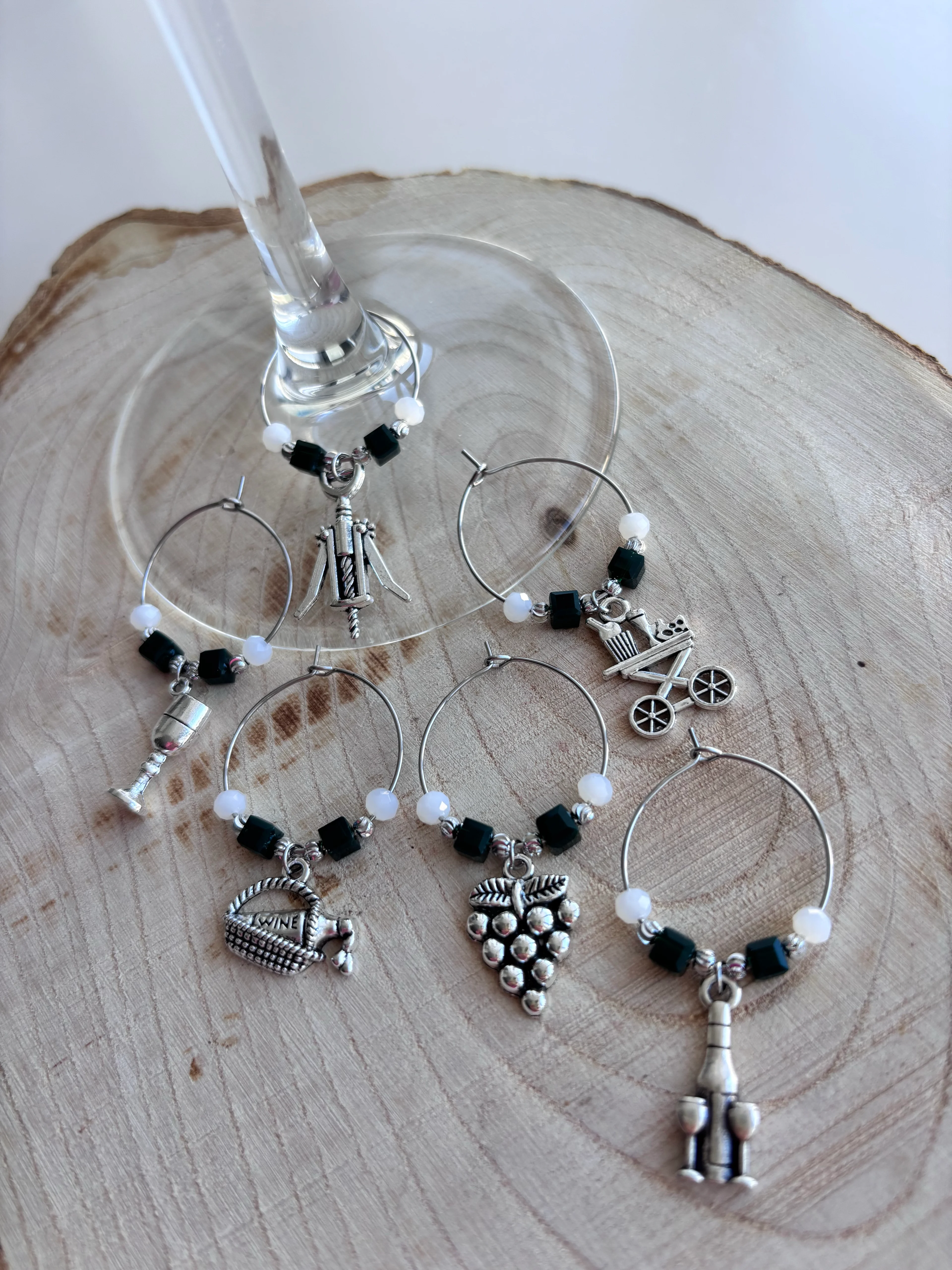 Lilac 6'lı Kadeh İşaretleyici Tasarım Set - Wine Love 2🍷