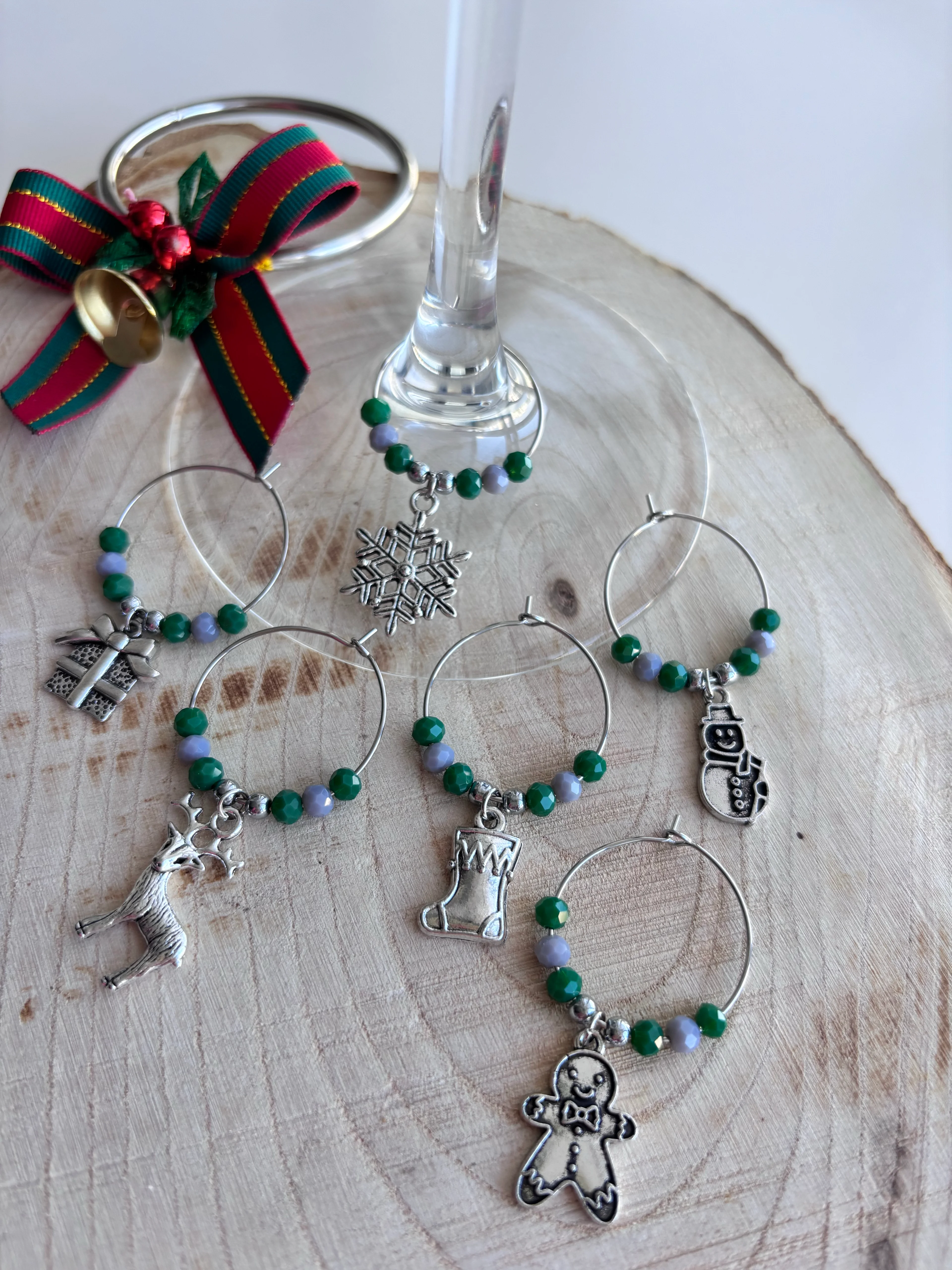 Lilac 6'lı Kadeh İşaretleyici Tasarım Set - Yeni Yıl 9