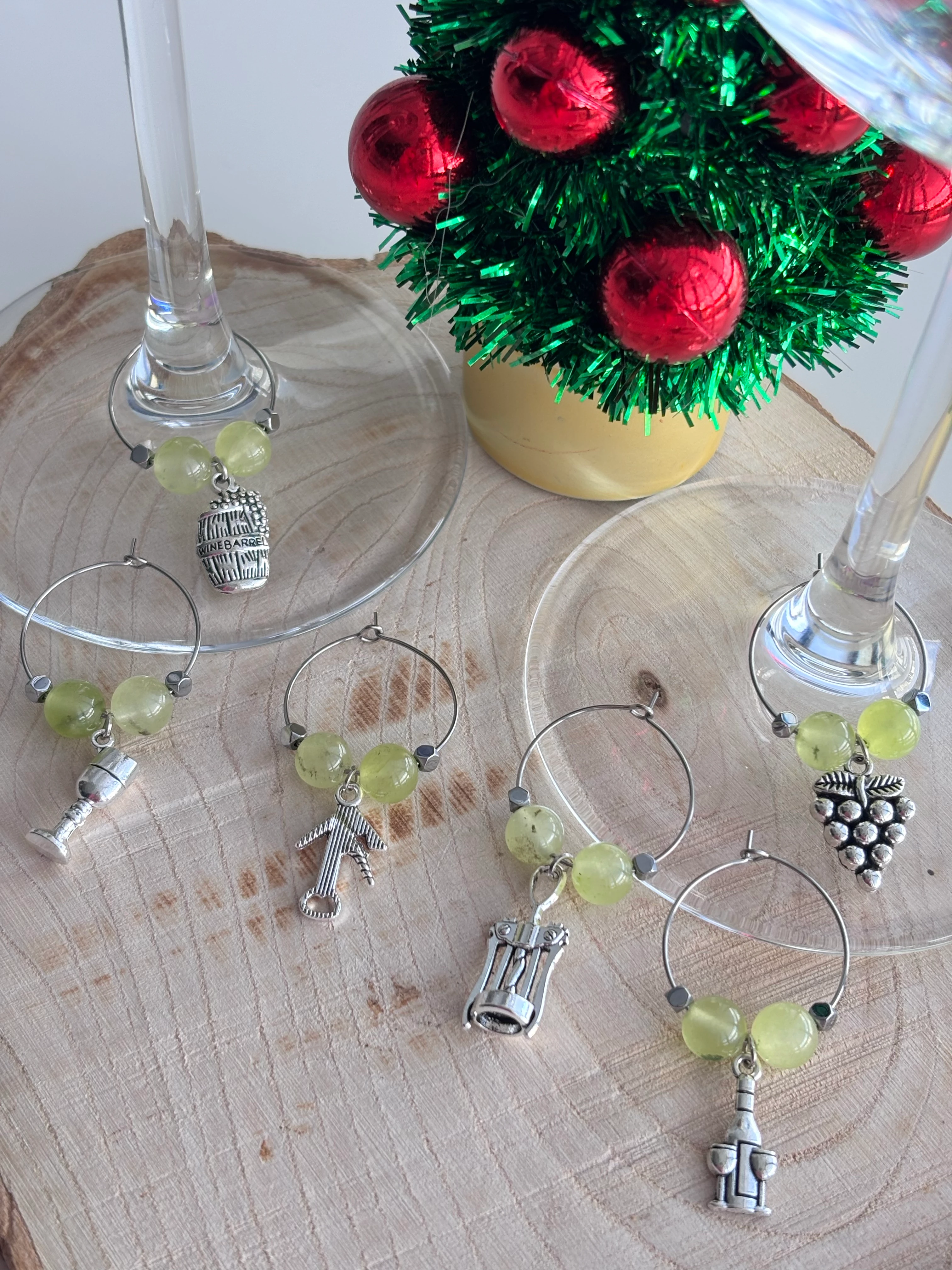 Lilac 6'lı Kadeh İşaretleyici Tasarım Set - Wine Love 3🍷