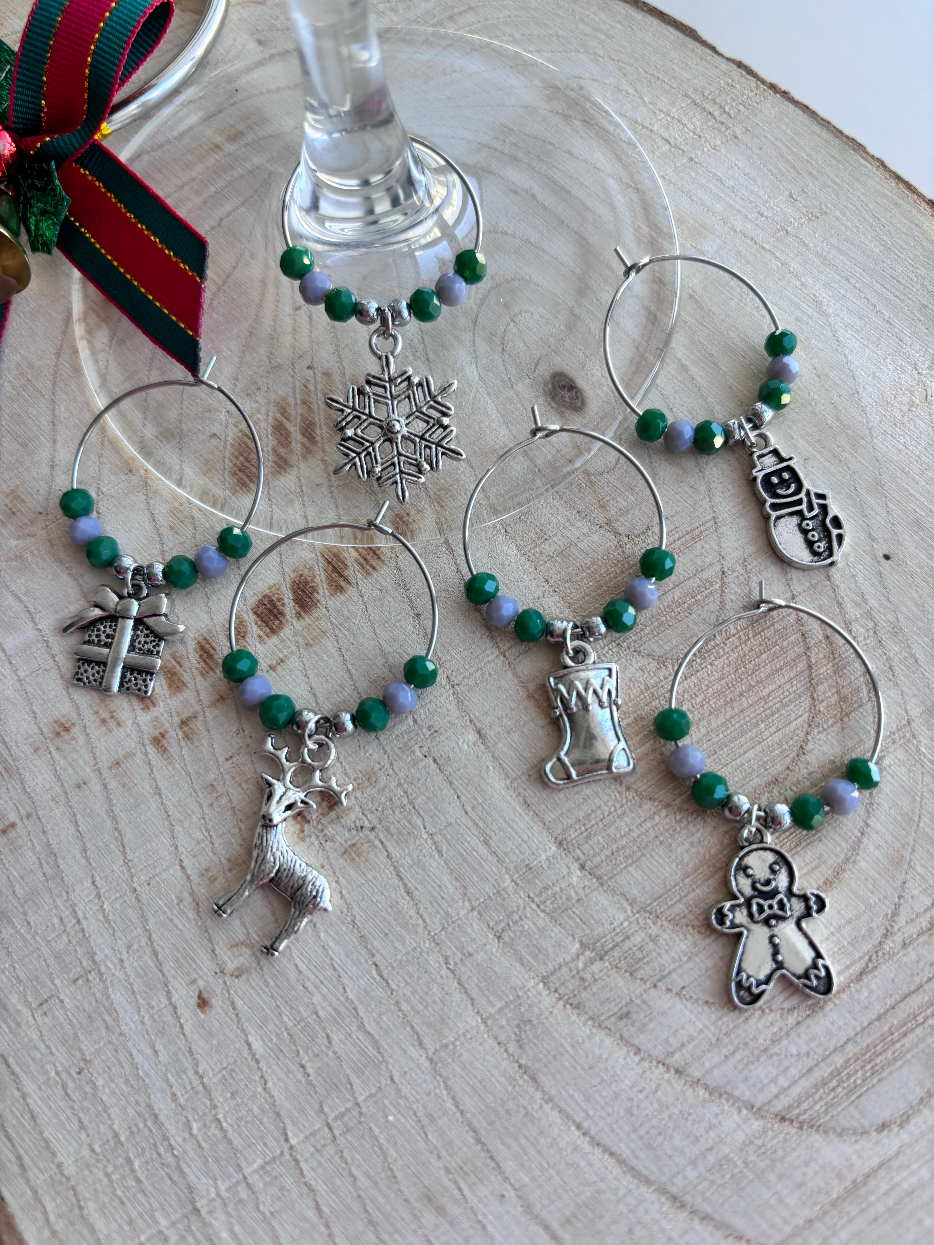 Lilac 6'lı Kadeh İşaretleyici Tasarım Set - Yeni Yıl 9