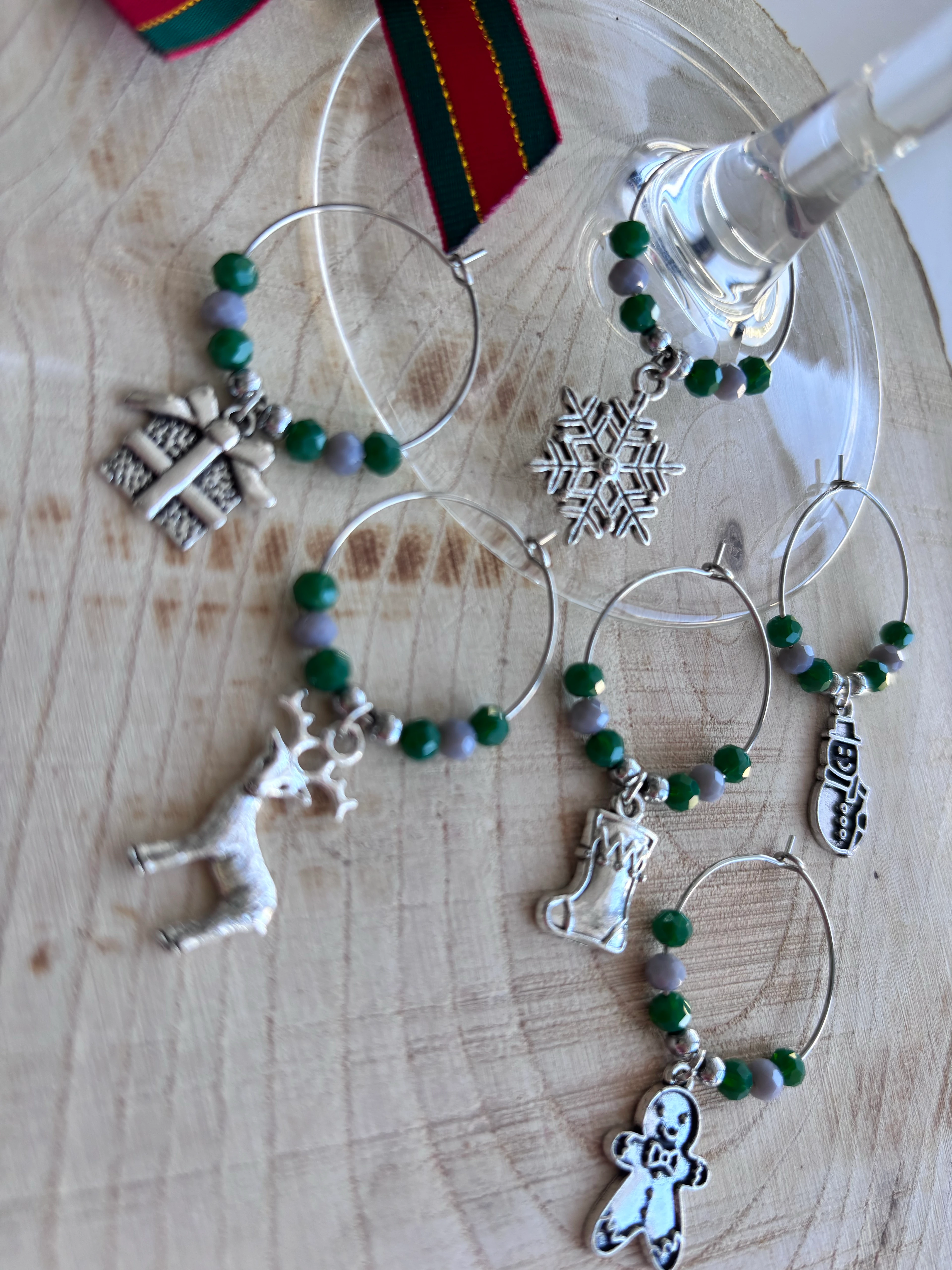 Lilac 6'lı Kadeh İşaretleyici Tasarım Set - Yeni Yıl 9