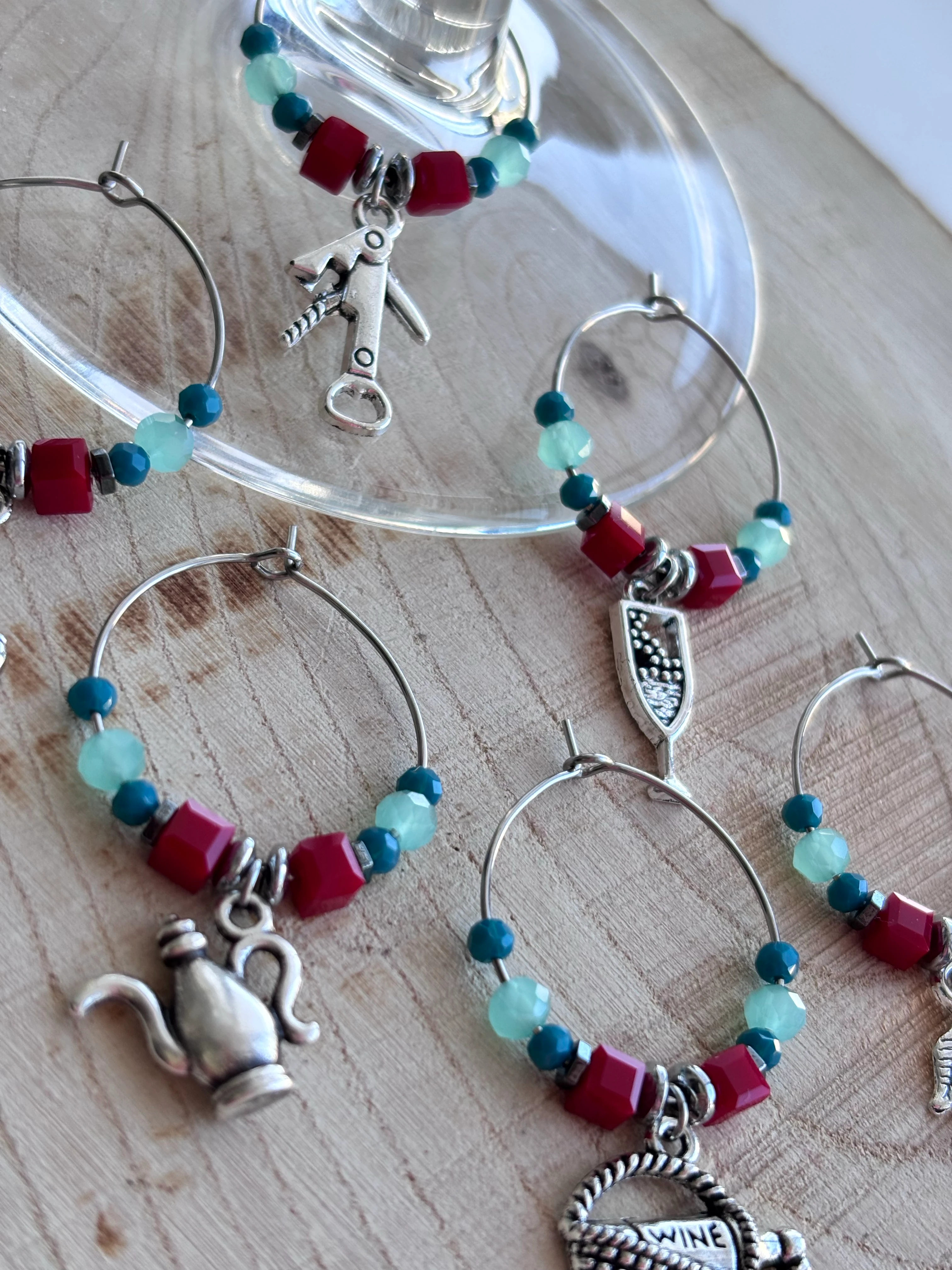 Lilac 6'lı Kadeh İşaretleyici Tasarım Set - Wine Love 4🍷