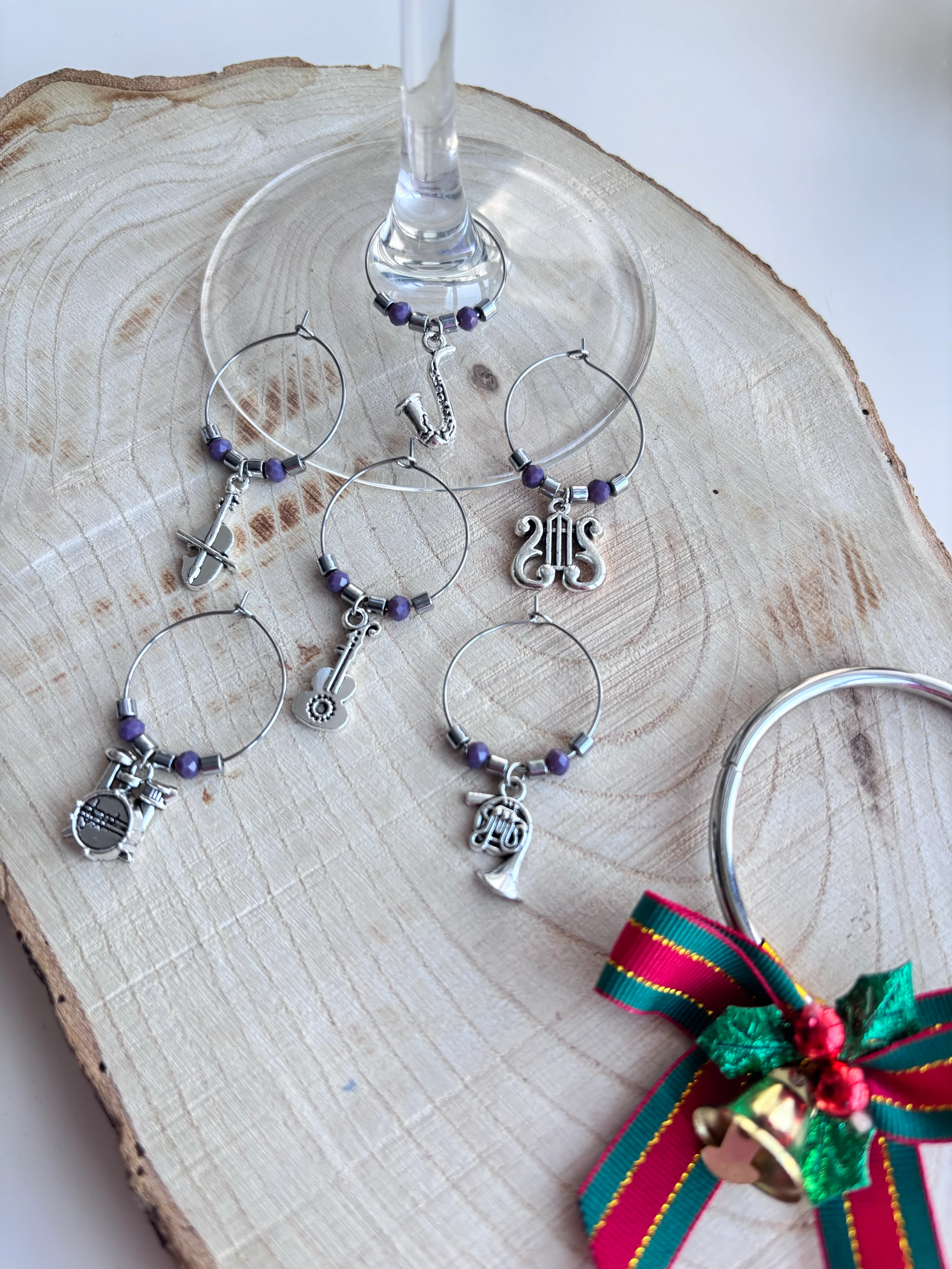 Lilac 6'lı Kadeh İşaretleyici Tasarım Set - Music🎶