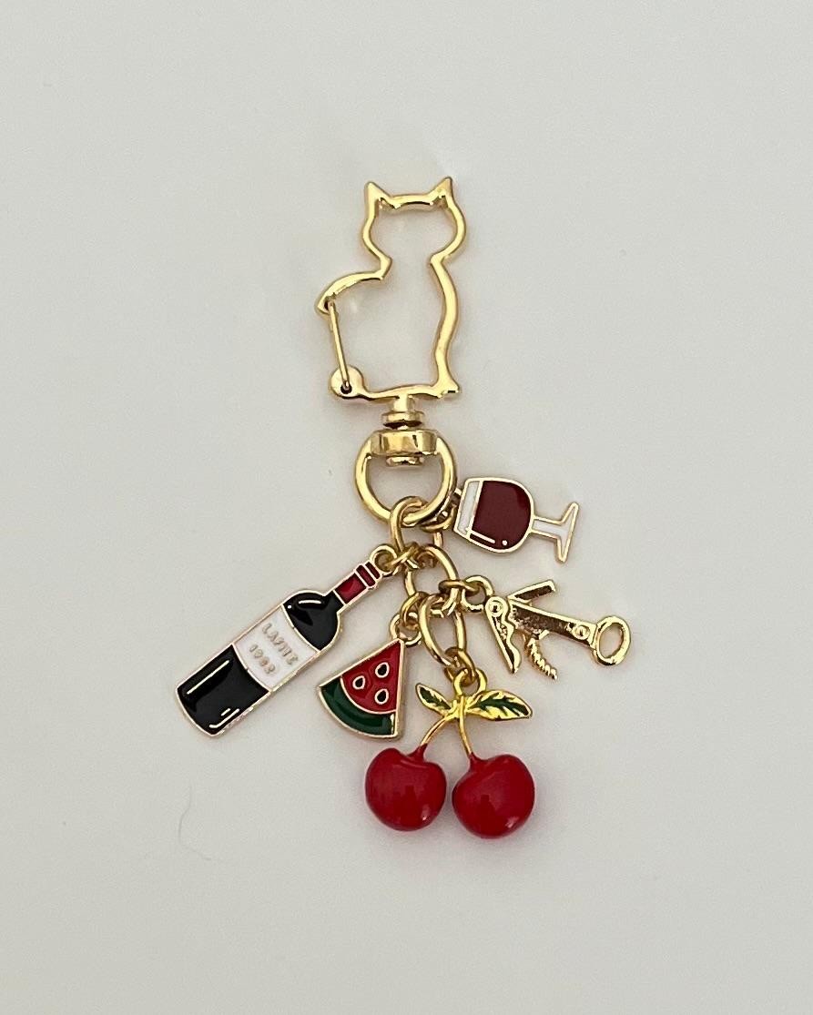 Lilac Tasarım Charm Anahtarlık - Wine Lover 1