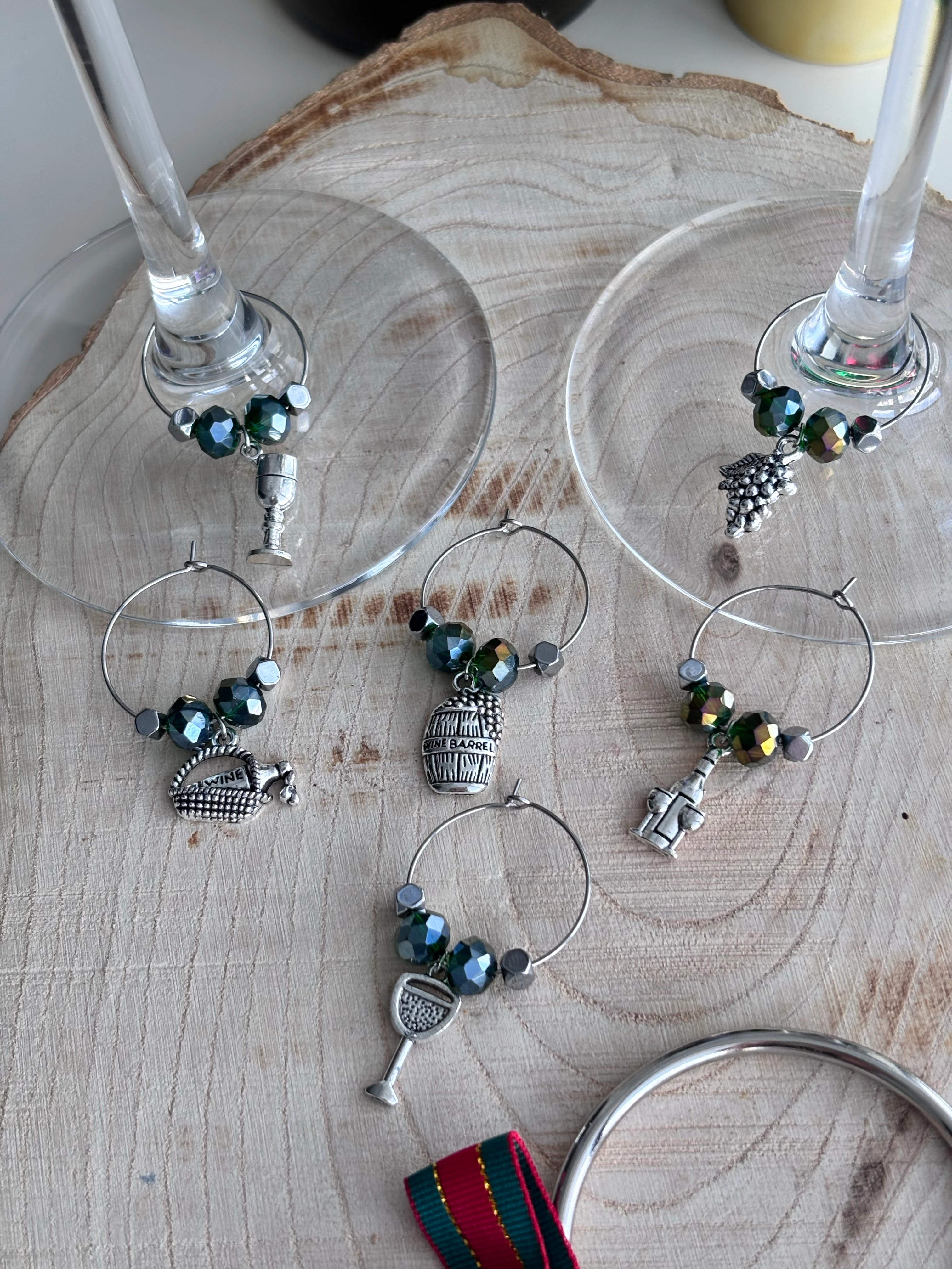 Lilac 6'lı Kadeh İşaretleyici Tasarım Set - Wine Love🍷