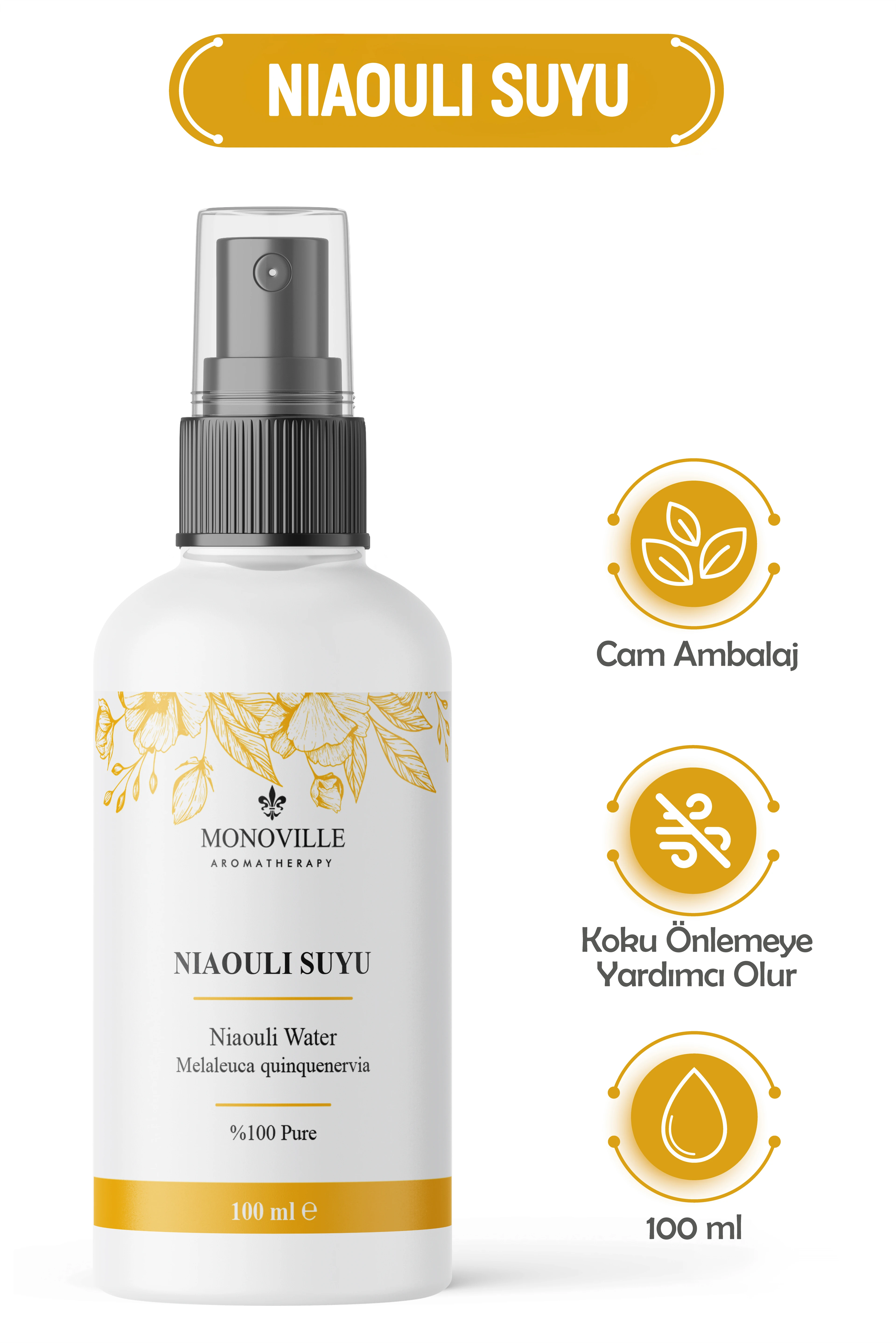 Nioli Suyu Cilt Toniği Ve Çamaşır Spreyi 100 ml (Niaouli Water)