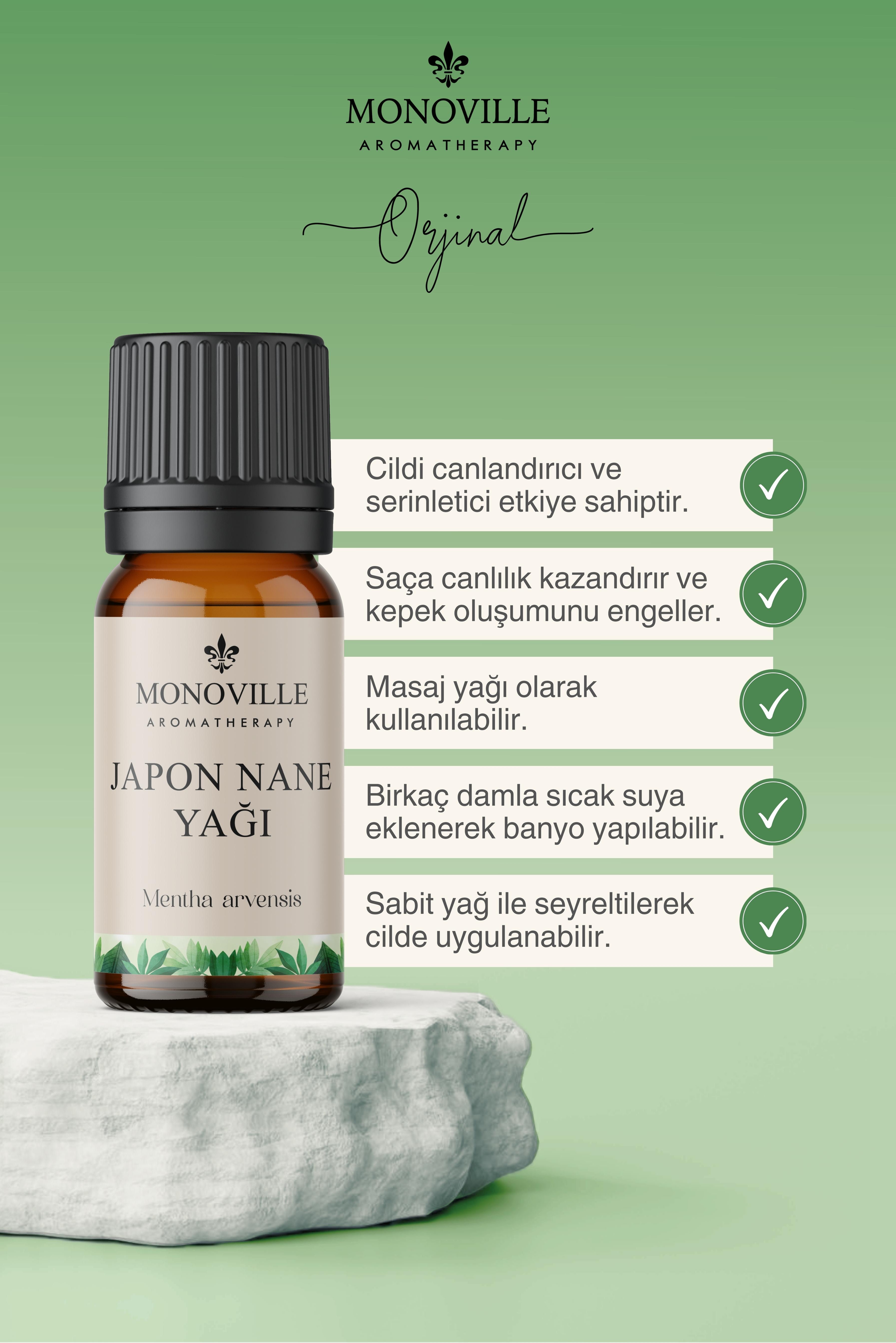 Monoville Nane Yağı Uçucu Yağı 10 ml %100 Saf ve Doğal ( Cormint Essential Oil )