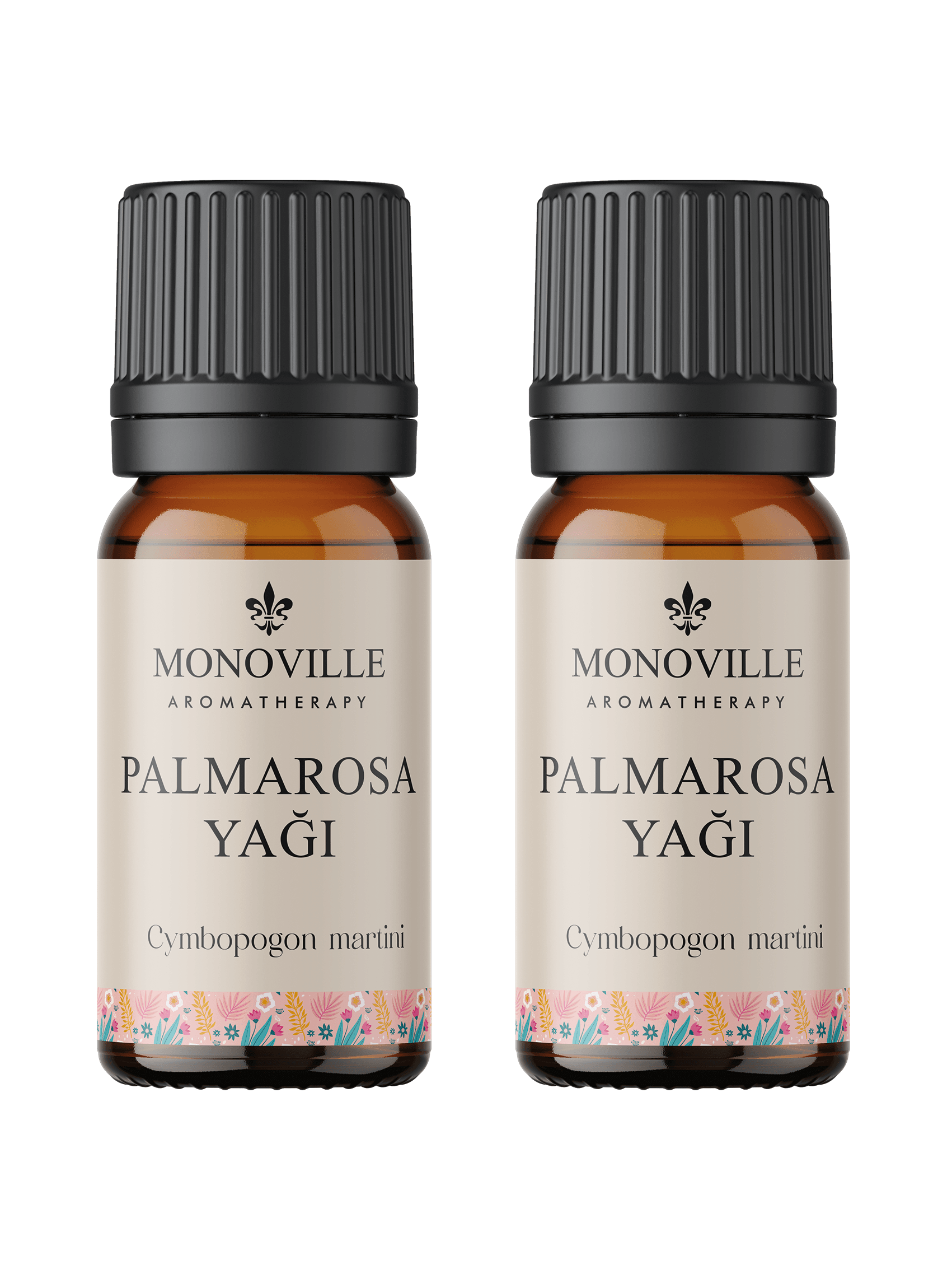 Monoville Palmarosa Uçucu Yağı 2'li Set %100 Saf ve Doğal ( Palmarosa Essential Oil) 2x10 ml