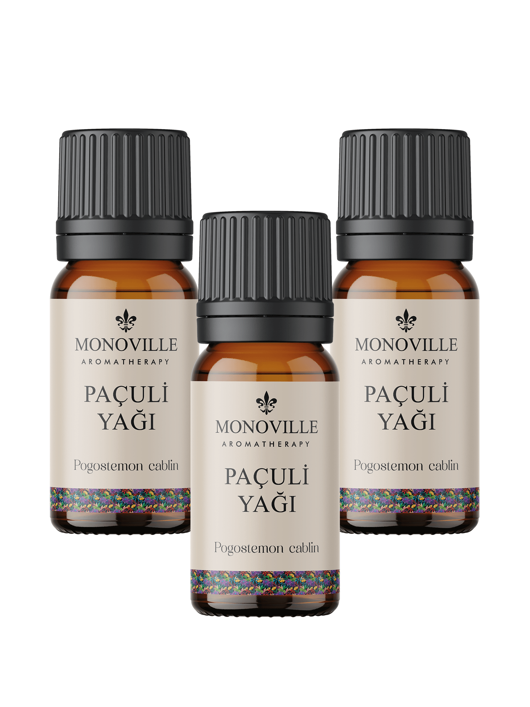 Monoville Paçuli Uçucu Yağı 3'lü Set %100 Saf ve Doğal ( Patchouli Essential Oil) 3x10 ml