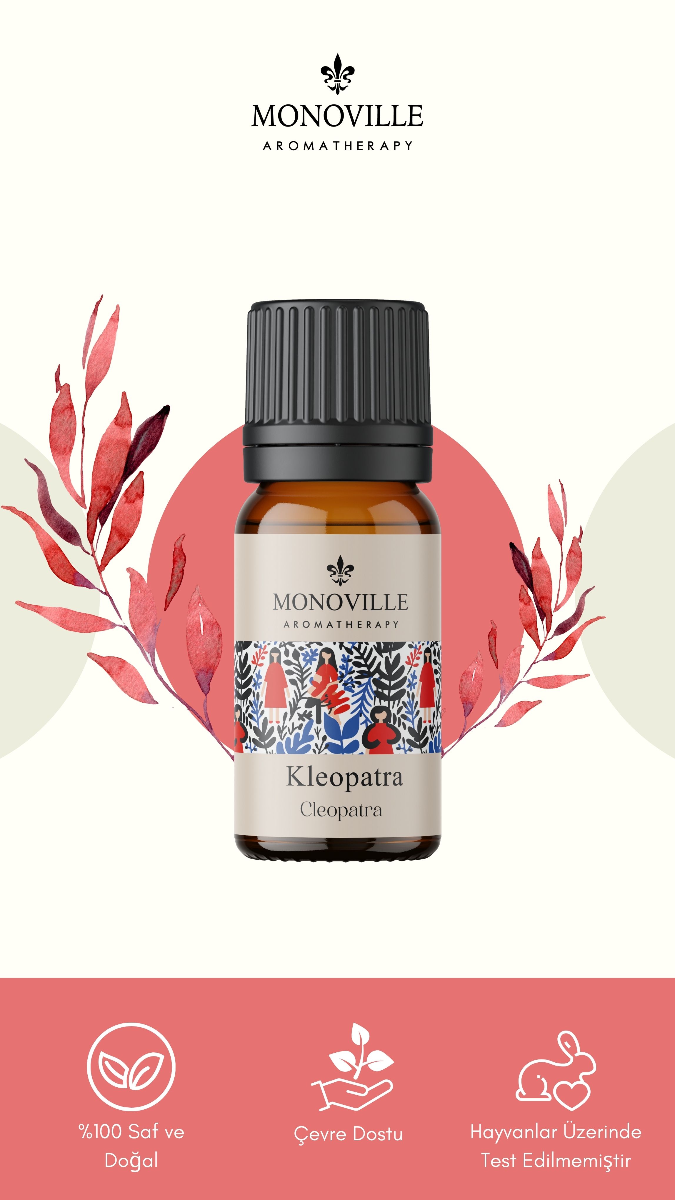 Monoville Kleopatra Uçucu Yağ Karışımı 10 ml %100 Doğal (Cleopatra Essantial Oil Blend)