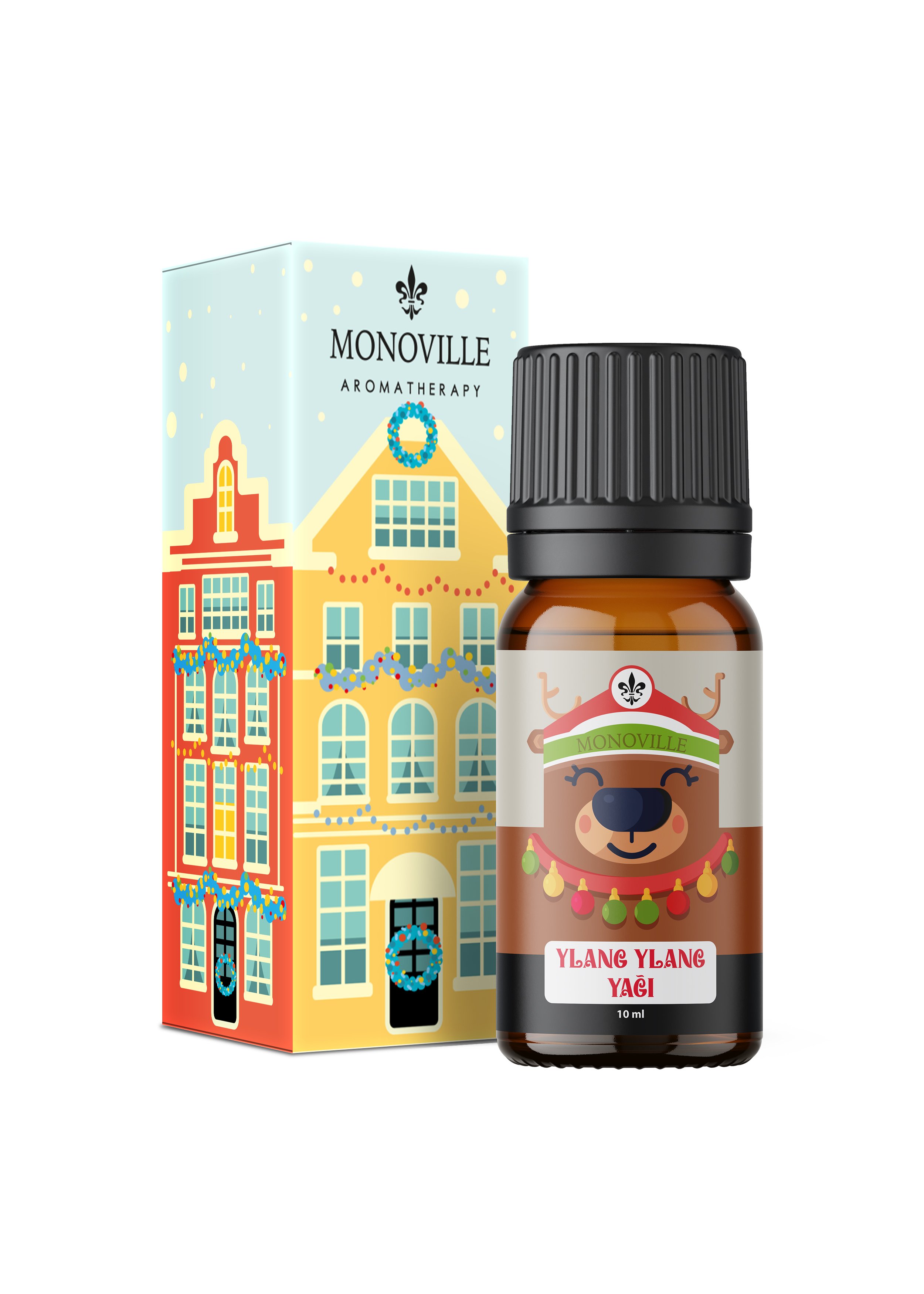 Monoville Ylang Ylang Uçucu Yağı 10 ml % 100 Saf ve Doğal Yeni Yıl Hediye (Ylang Ylang Essential Oil)