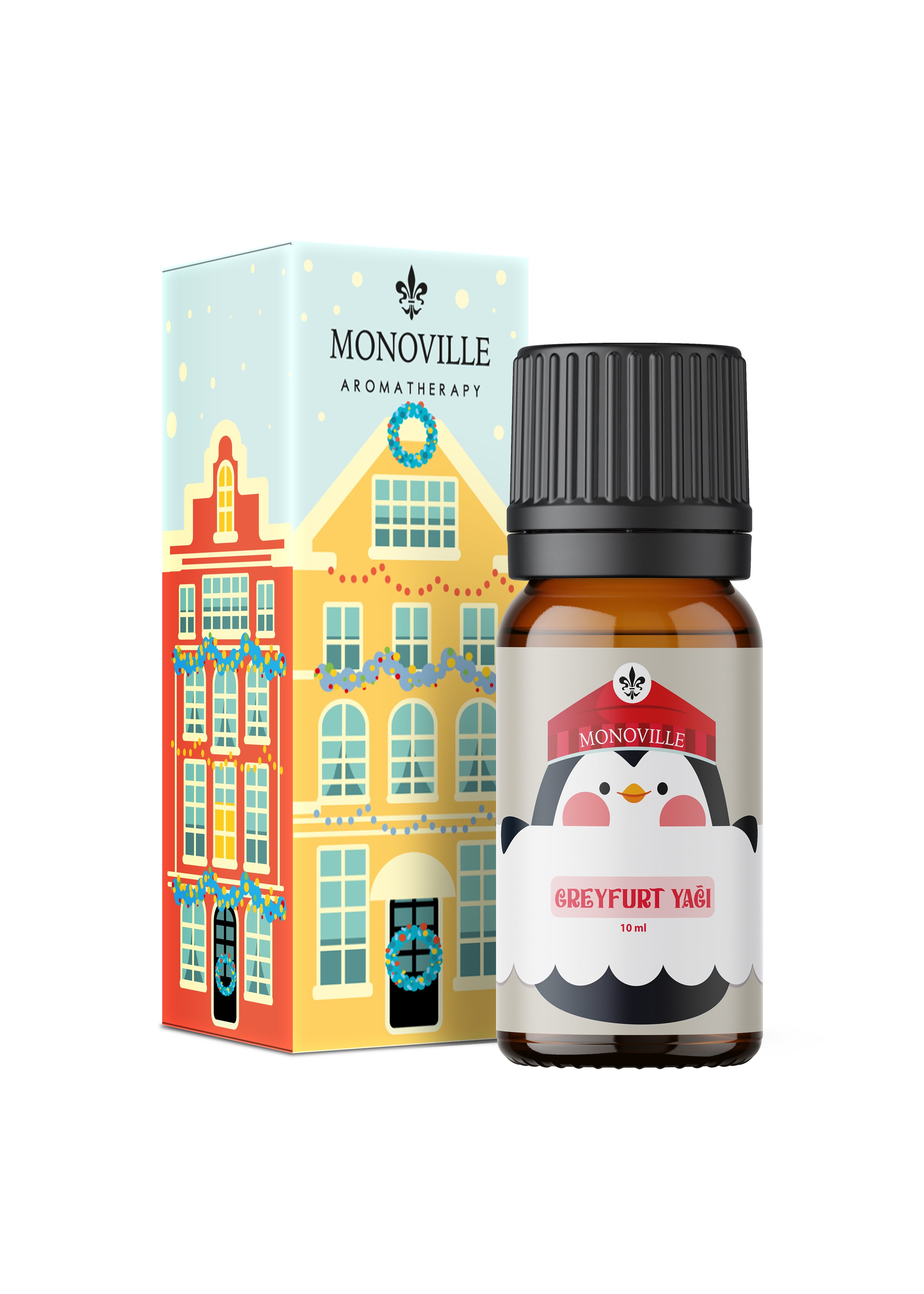 Monoville Greyfurt Uçucu Yağı 10 ml % 100 Saf ve Doğal Yeni Yıl Hediye ( Grapefruit Essential Oil )