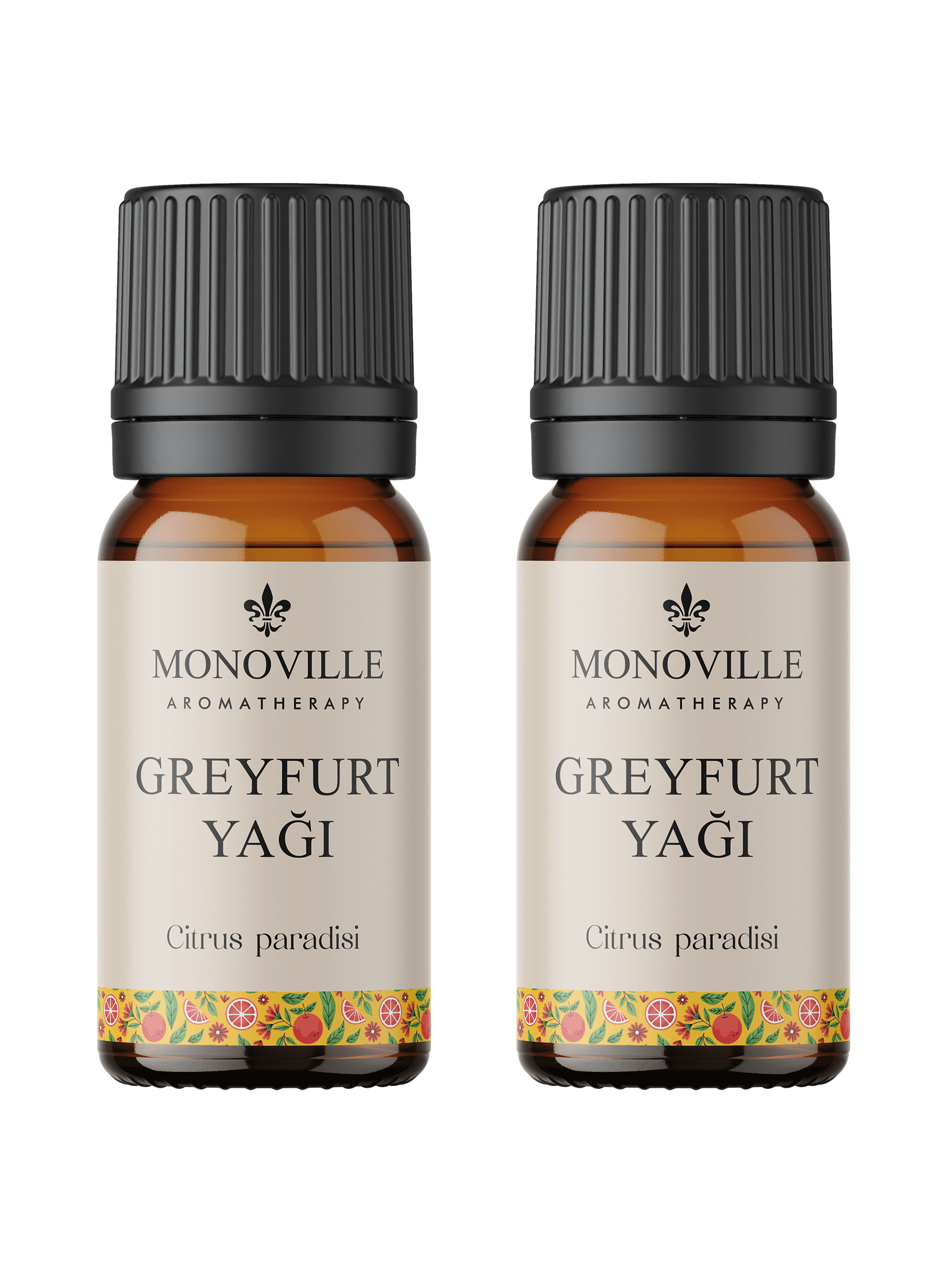 Monoville Greyfurt Uçucu Yağı 2'li Set %100 Saf ve Doğal (Grapefruit Essantial Oil) 2x10 ml