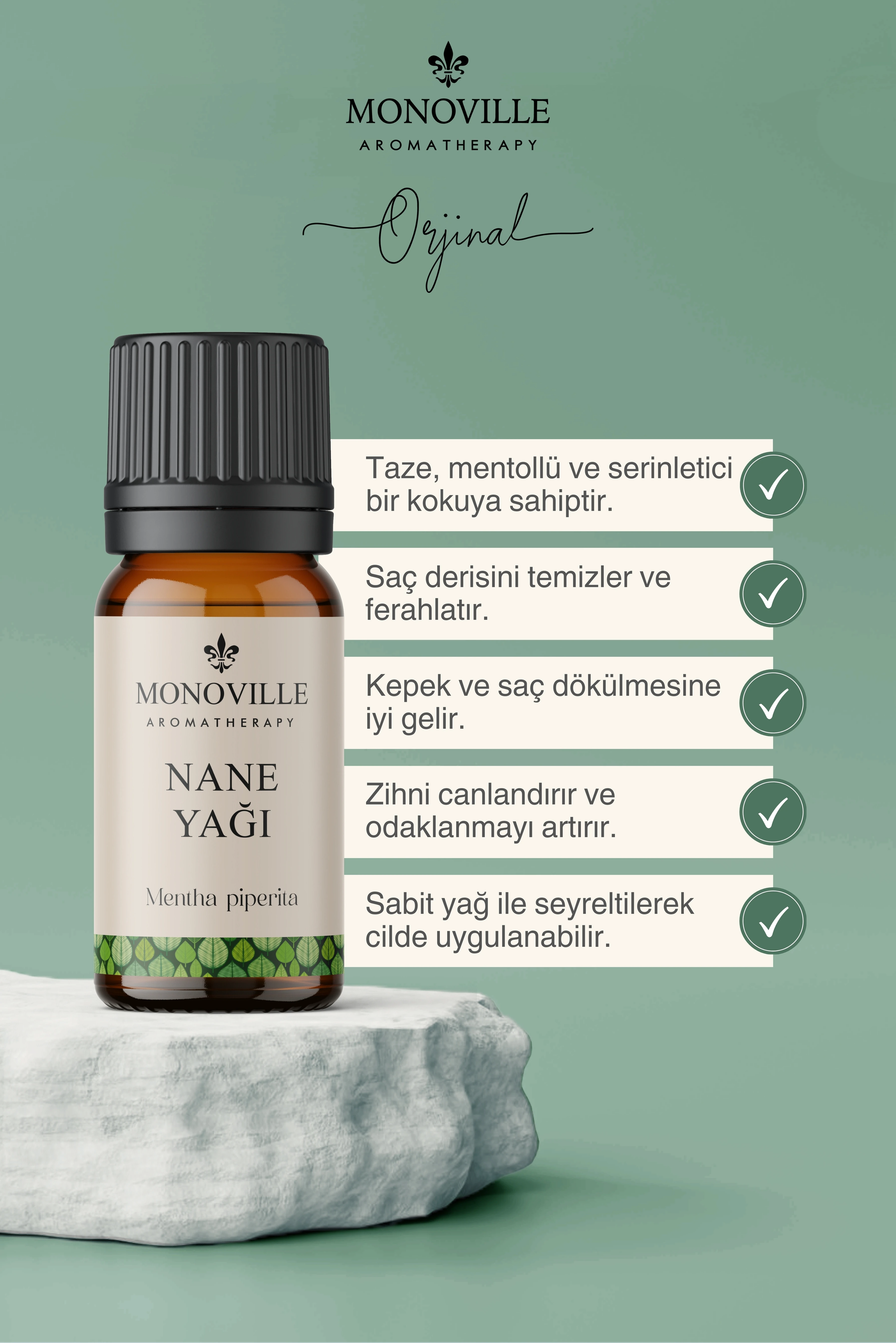 Nane Uçucu Yağı 10 ml %100 Saf ve Doğal (Peppermint Essantial Oil)