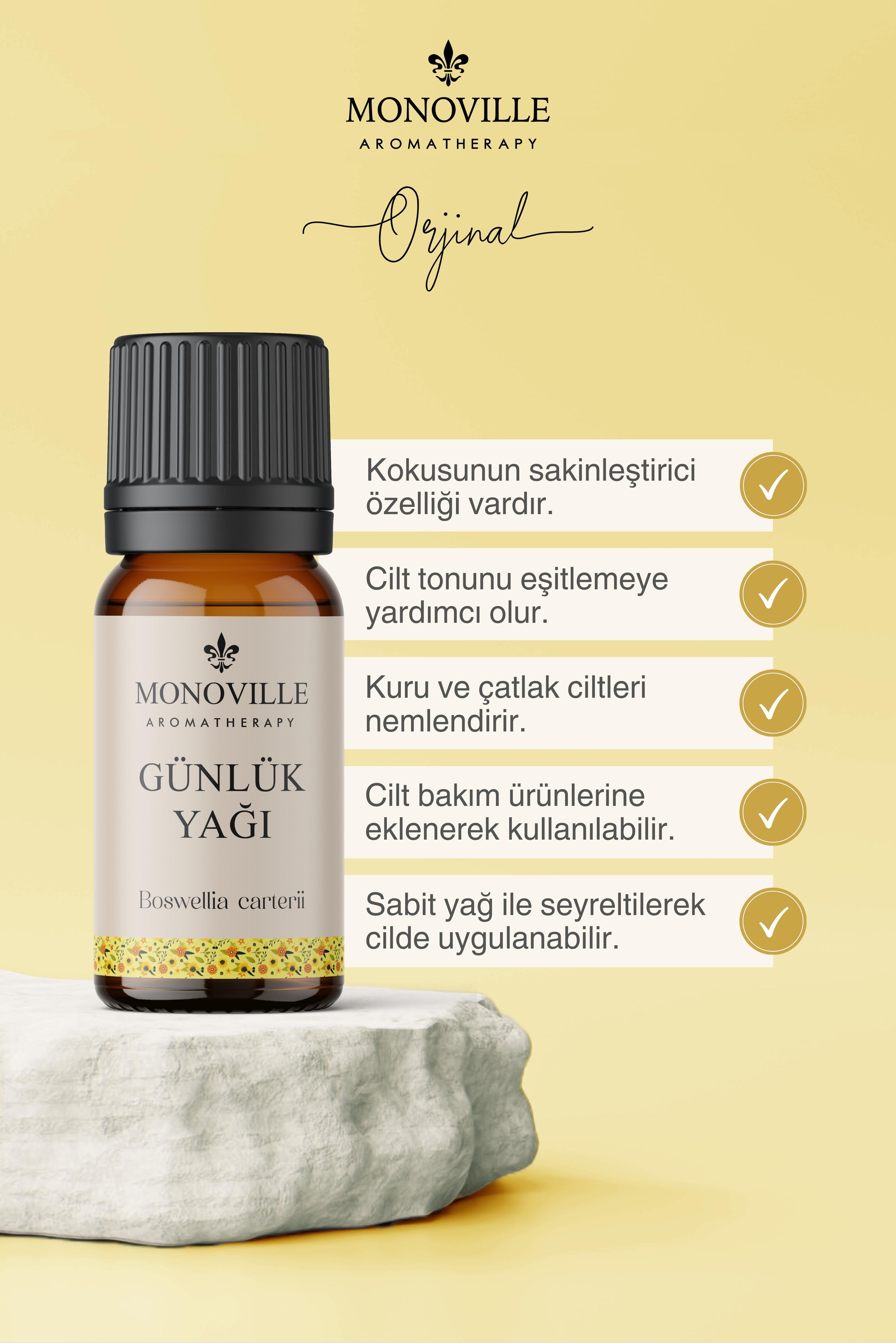 Monoville Günlük Uçucu Yağı 10 ml %100 Saf ve Doğal ( Frankincense Essential Oil )