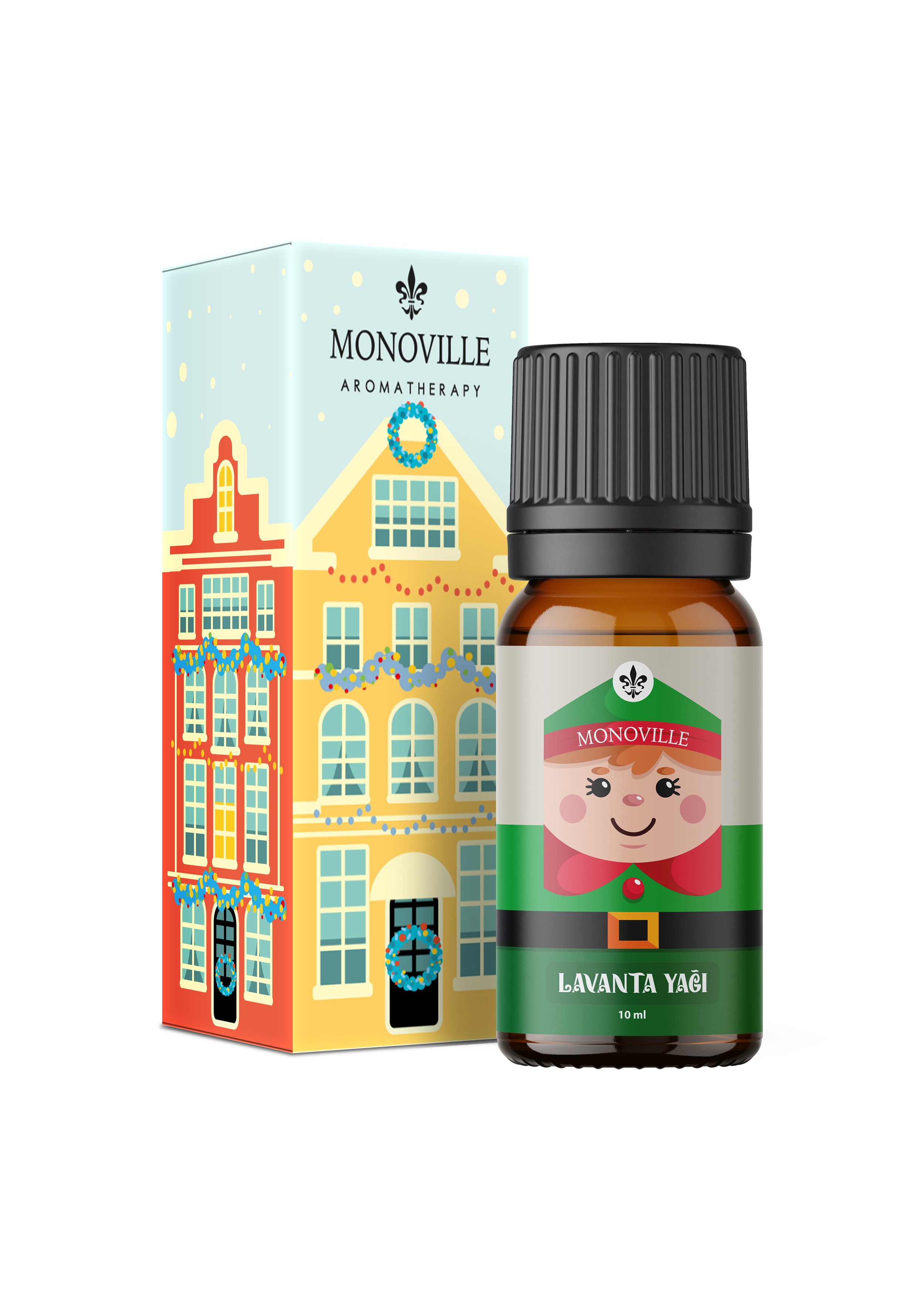 Monoville Lavanta Uçucu Yağı 10 ml % 100 Saf ve Doğal Yeni Yıl Hediye ( Lavender Essential Oil )