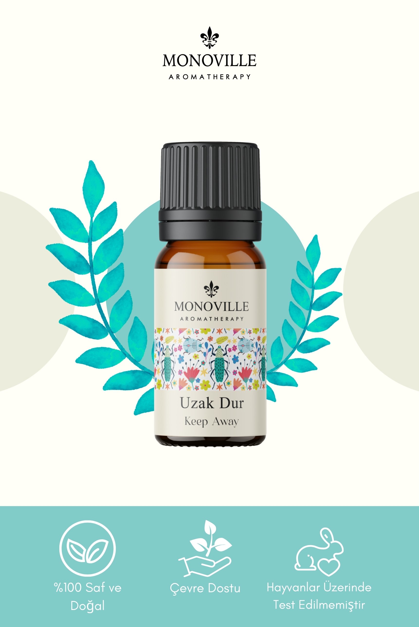 Monoville Uzak Dur Uçucu Yağ Karışımı 10 ml %100 Doğal (Keep Away Essantial Oil Blend)