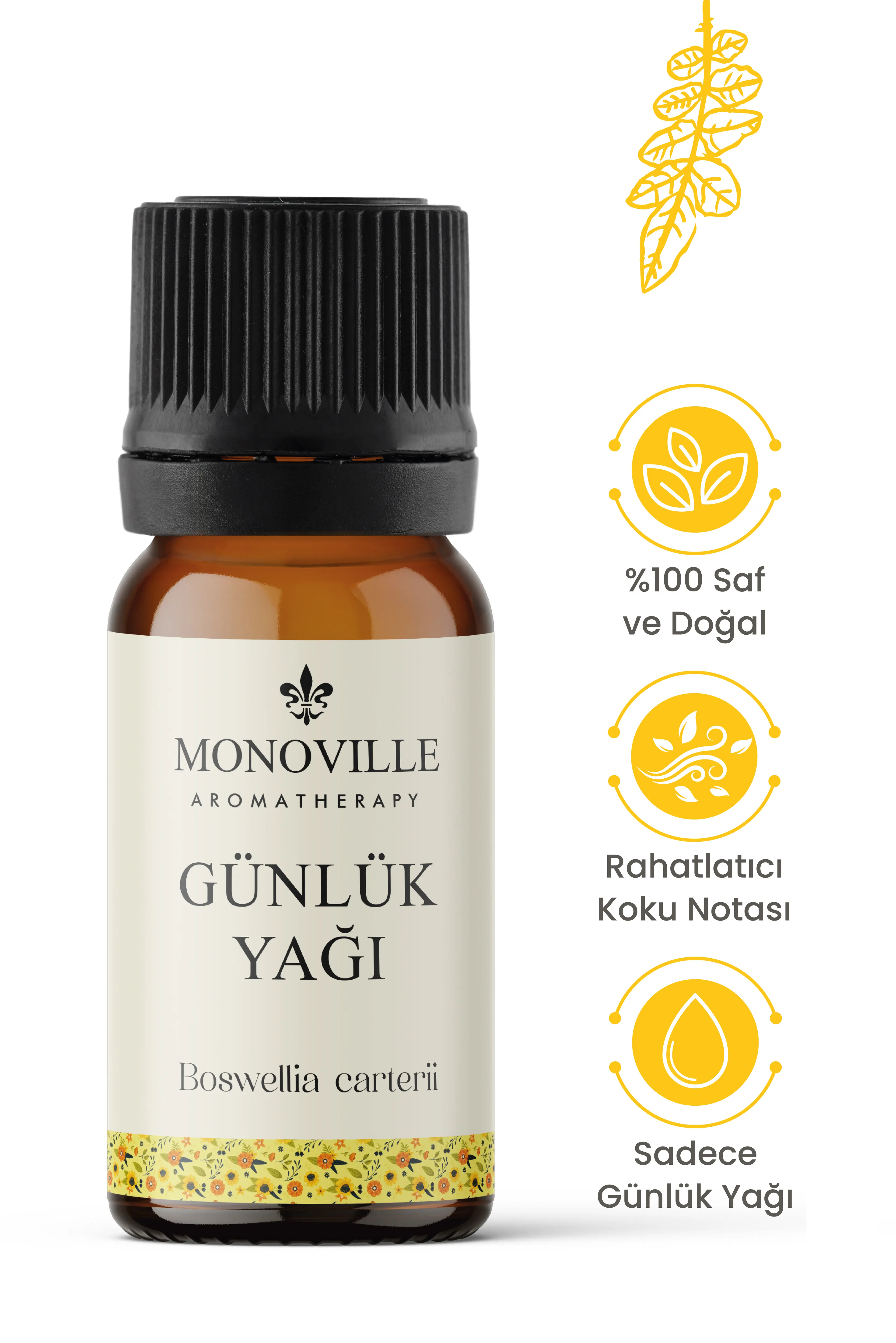 Günlük Uçucu Yağı 10 ml %100 Saf ve Doğal (Frankincense Essential Oil)
