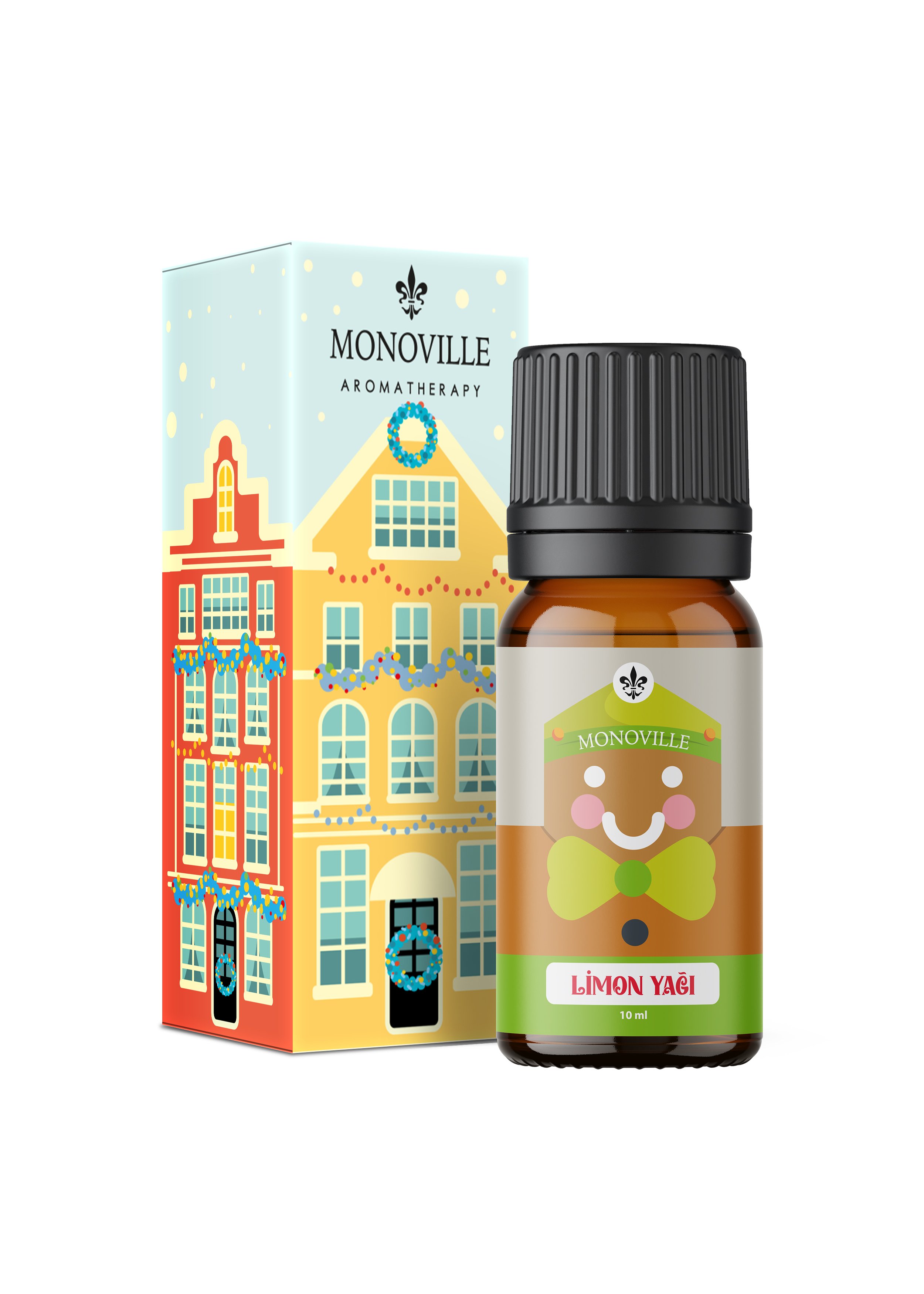 Monoville Limon Uçucu Yağı 10 ml % 100 Saf ve Doğal Yeni Yıl Hediye ( Lemon Essential Oil )