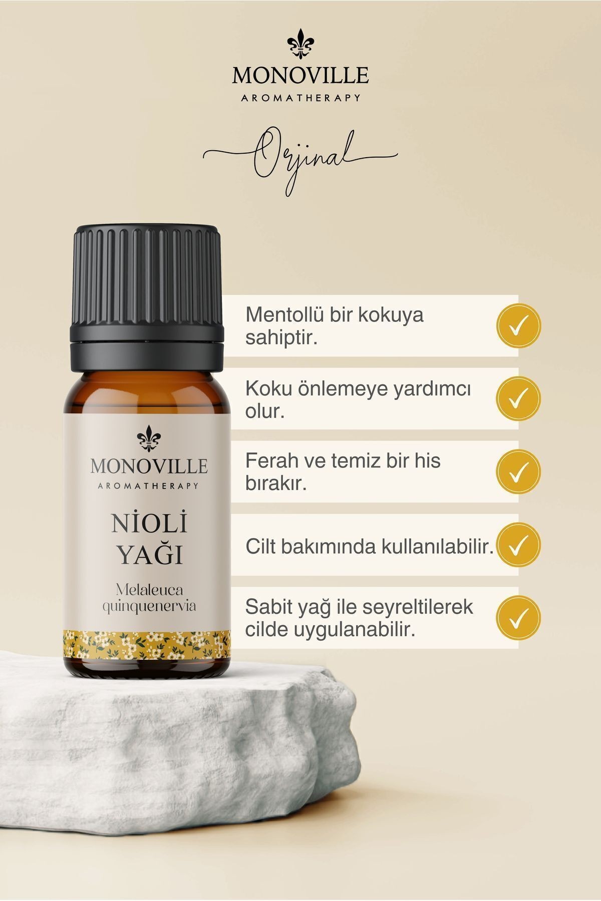 Nioli Yağı 10 ml, Lavanta Yağı 10 ml, Çay Ağacı Yağı 10 ml 3'lü Set %100 Saf ve Doğal 3x10 ml