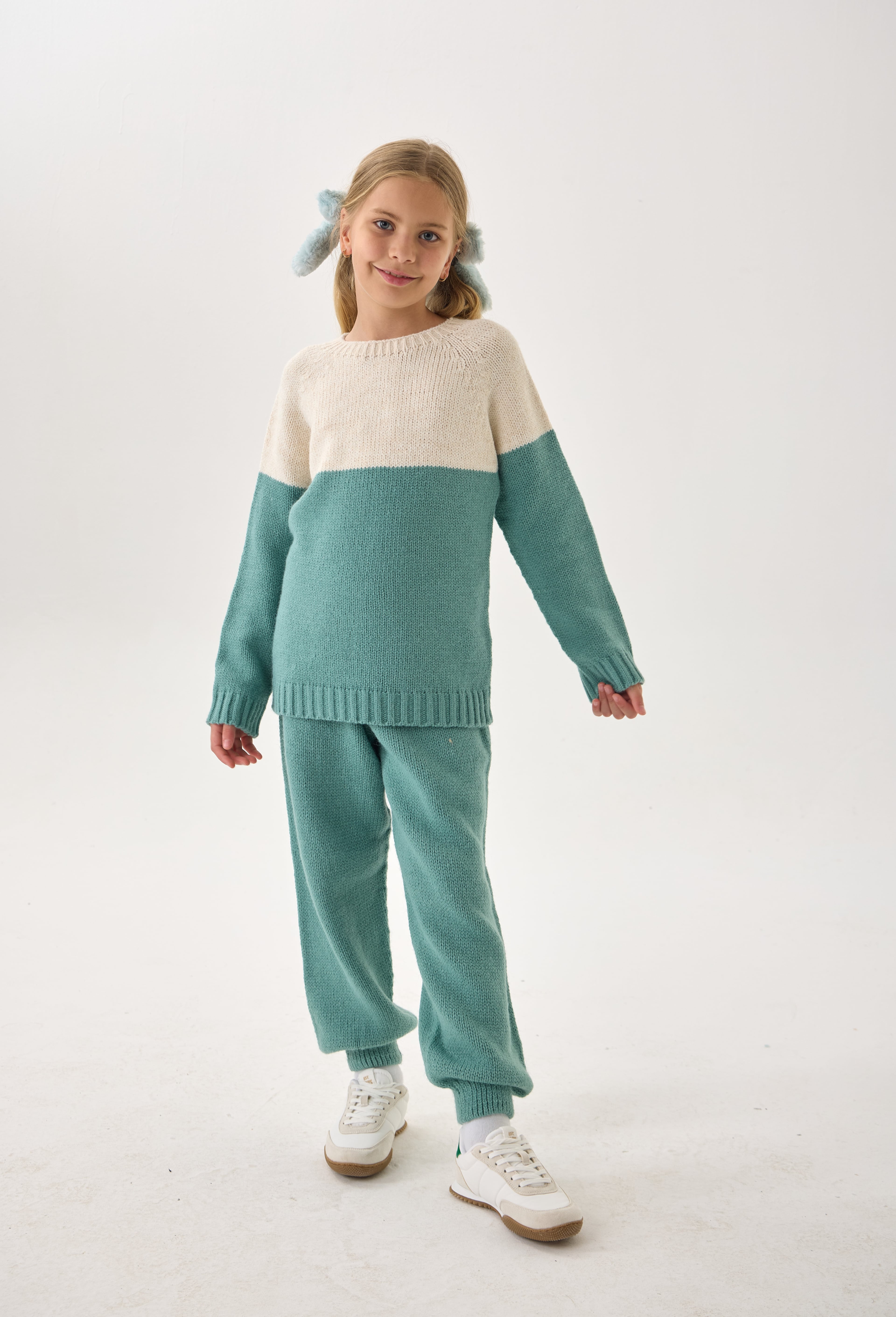  Unisex Çocuk Triko Takım – Kazak ve Alt / İkili Set / Rahat Kalıp