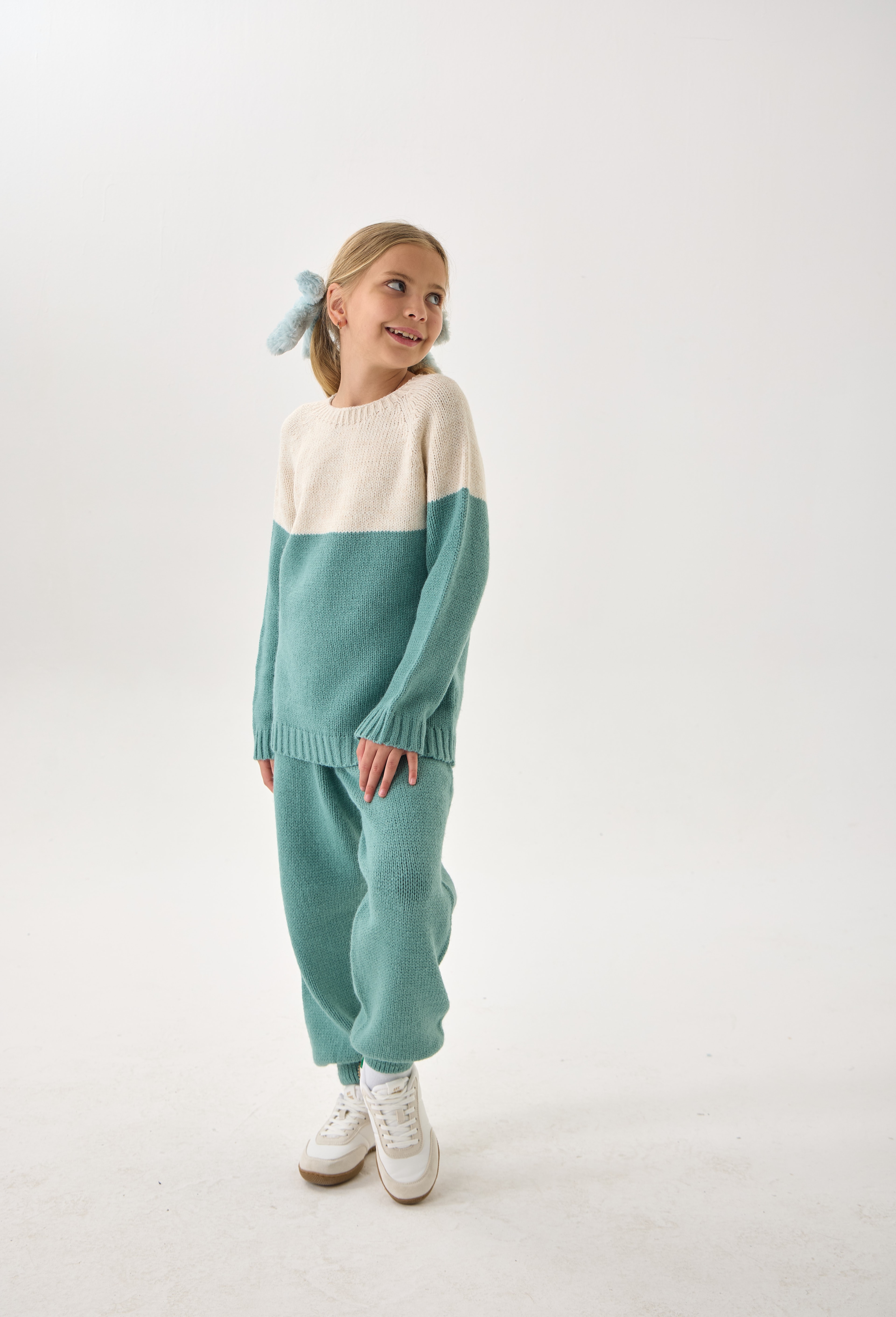  Unisex Çocuk Triko Takım – Kazak ve Alt / İkili Set / Rahat Kalıp