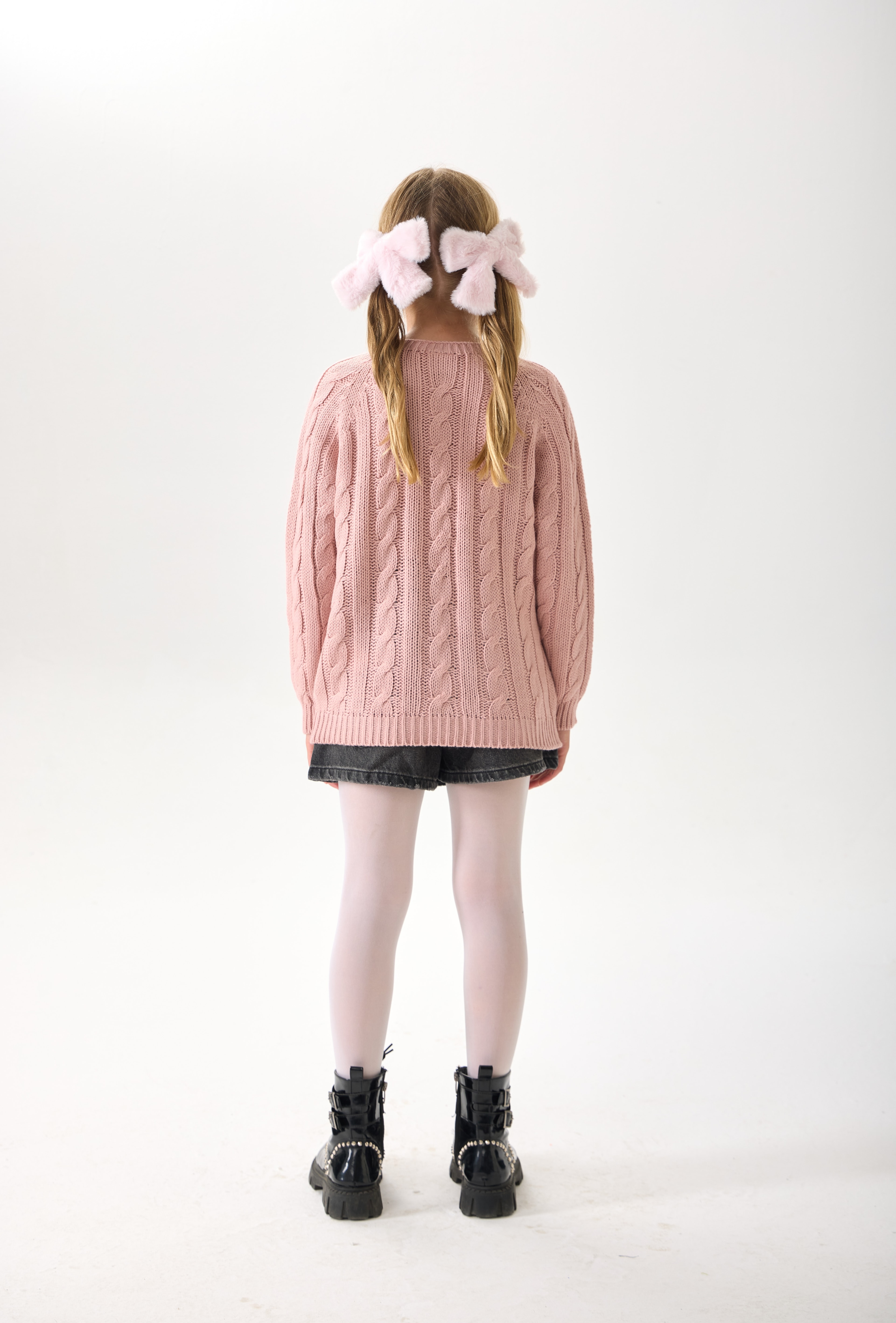 Unisex Çocuk Triko Kazak - Rahat Kesim ve Günlük Kullanıma Uygun Tasarım - Pembe