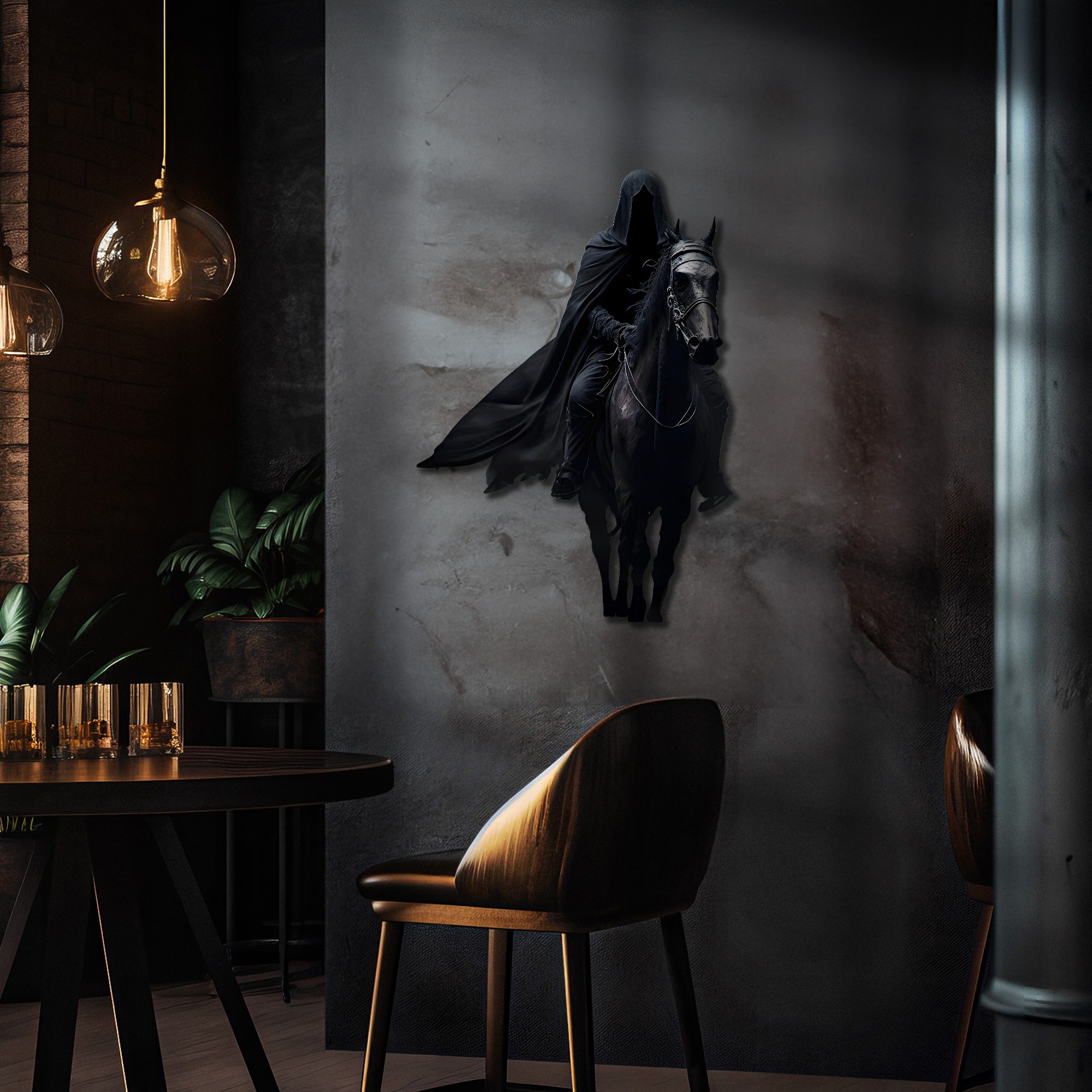 Gece Süvarisi Metal Tablo