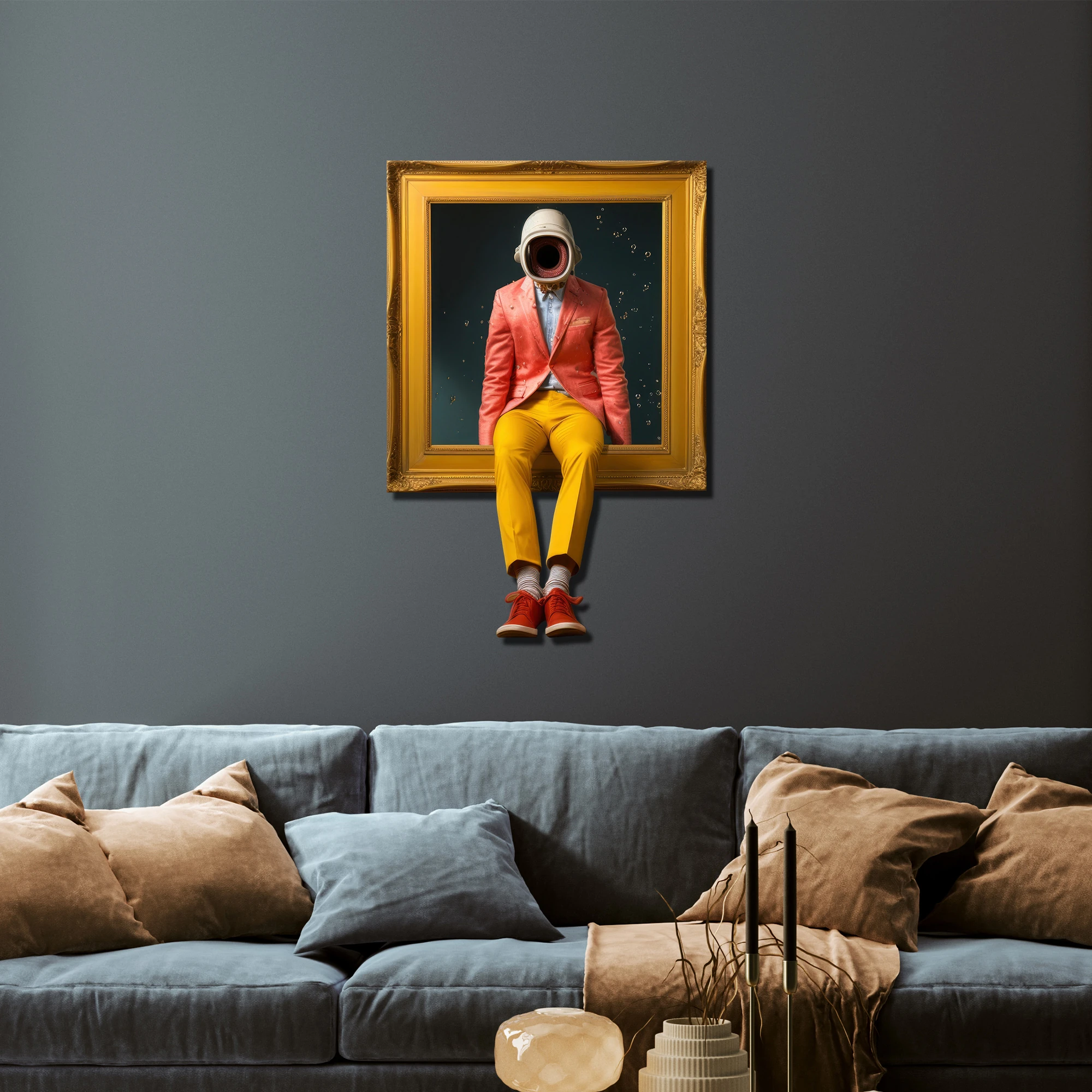 Uzaydaki Adam Metal Tablo