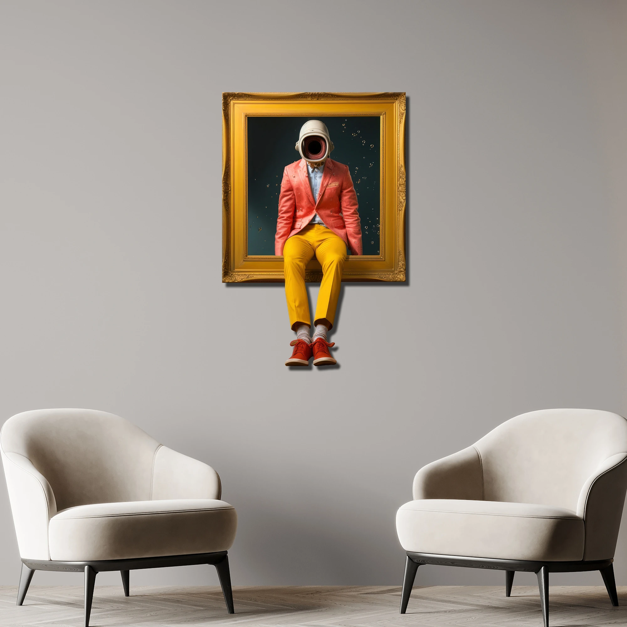 Uzaydaki Adam Metal Tablo