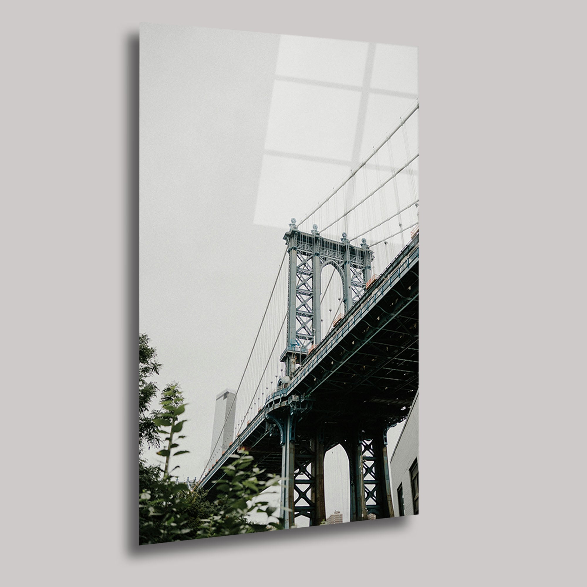 NEW YORK RUHU: BROOKLYN KÖPRÜSÜ - CAM TABLO - DEG0282