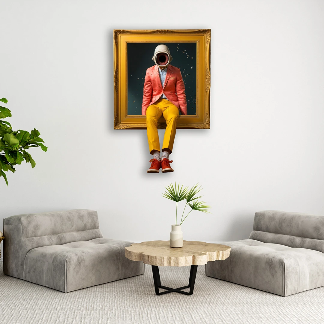 Uzaydaki Adam Metal Tablo