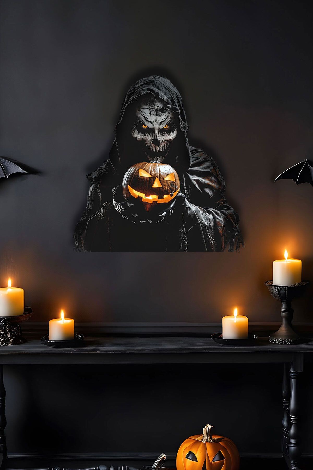Halloween Korkunç Metal Tablo
