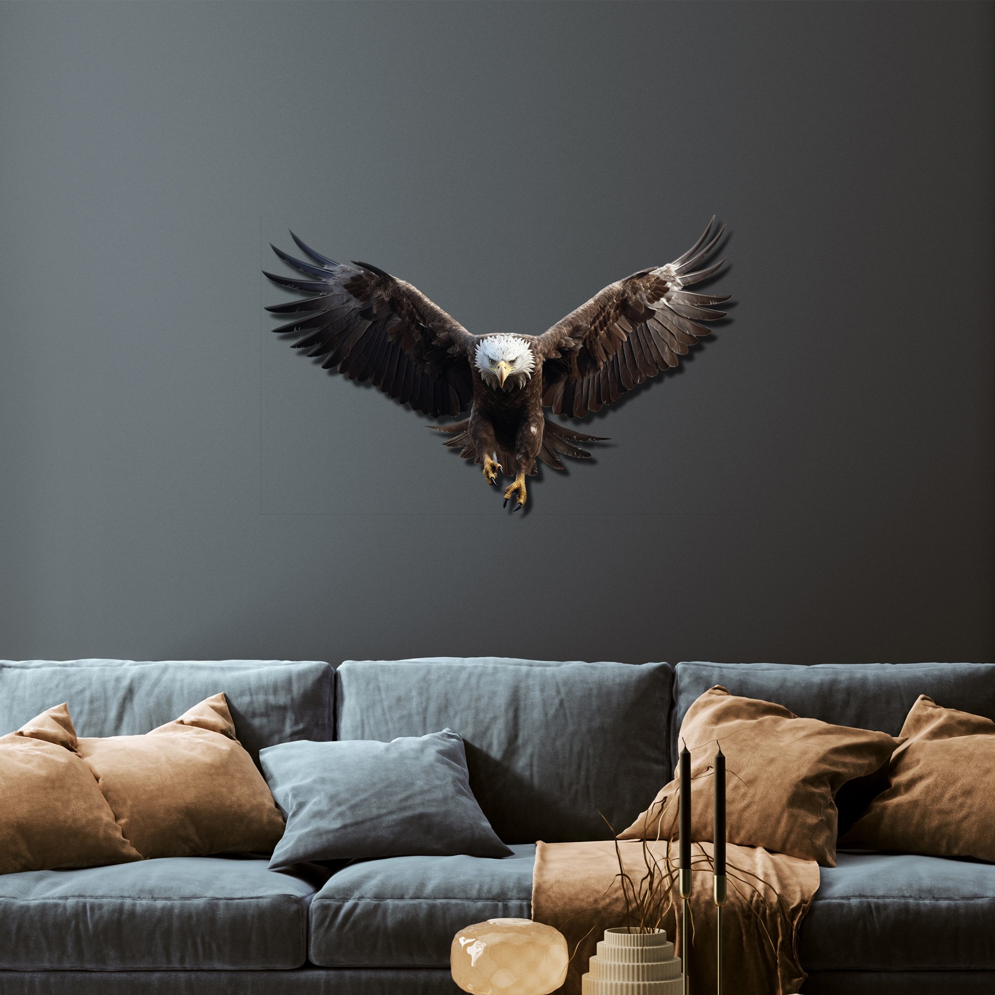 Kara Kartal Metal Tablo