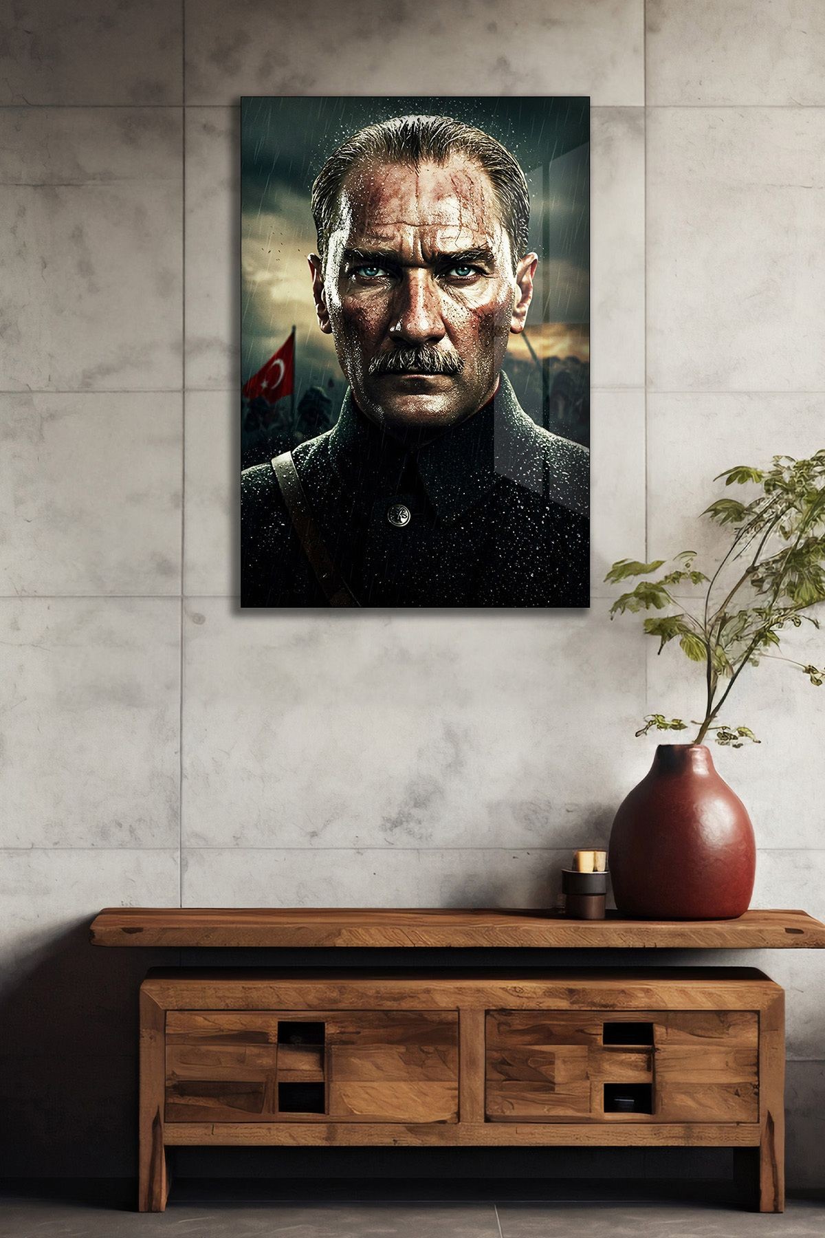 Mustafa Kemal Atatürk Cam Tablo