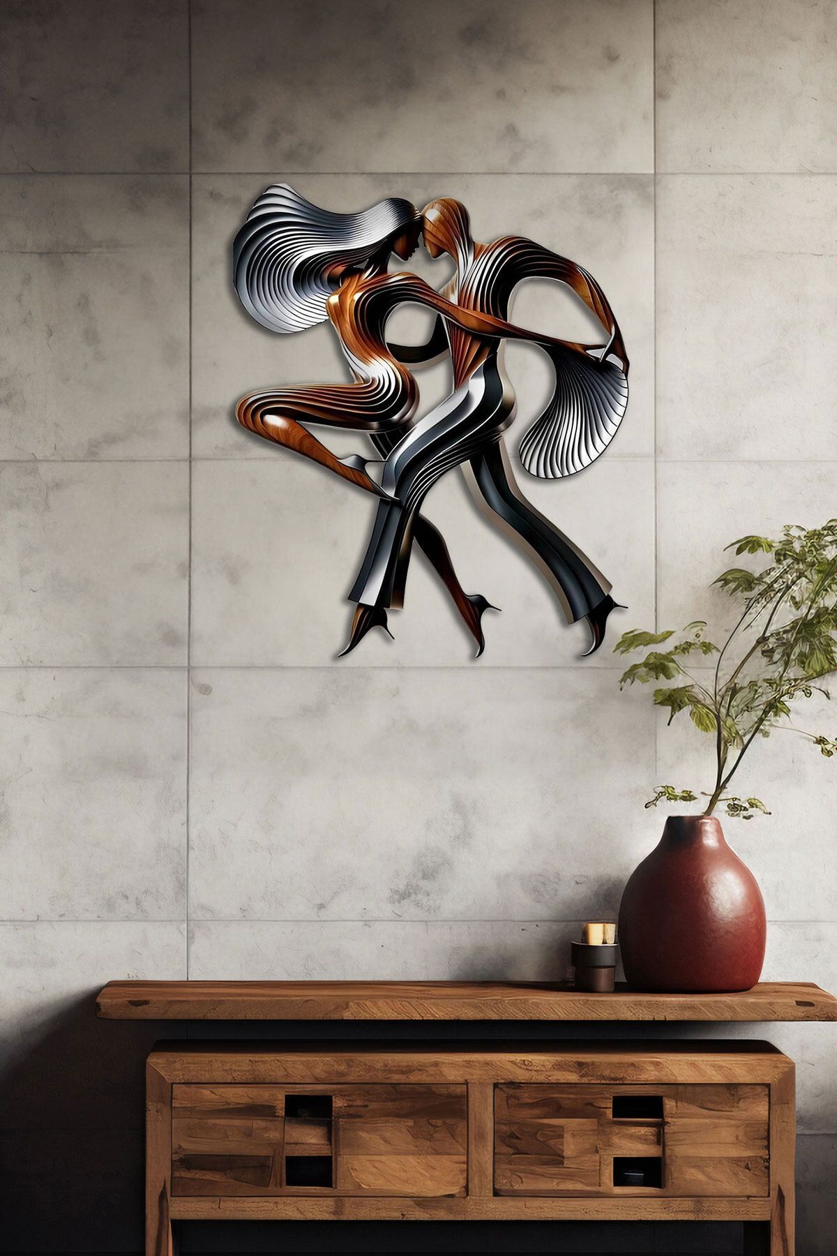 Dans Eden Çift Renkli Metal Tablo