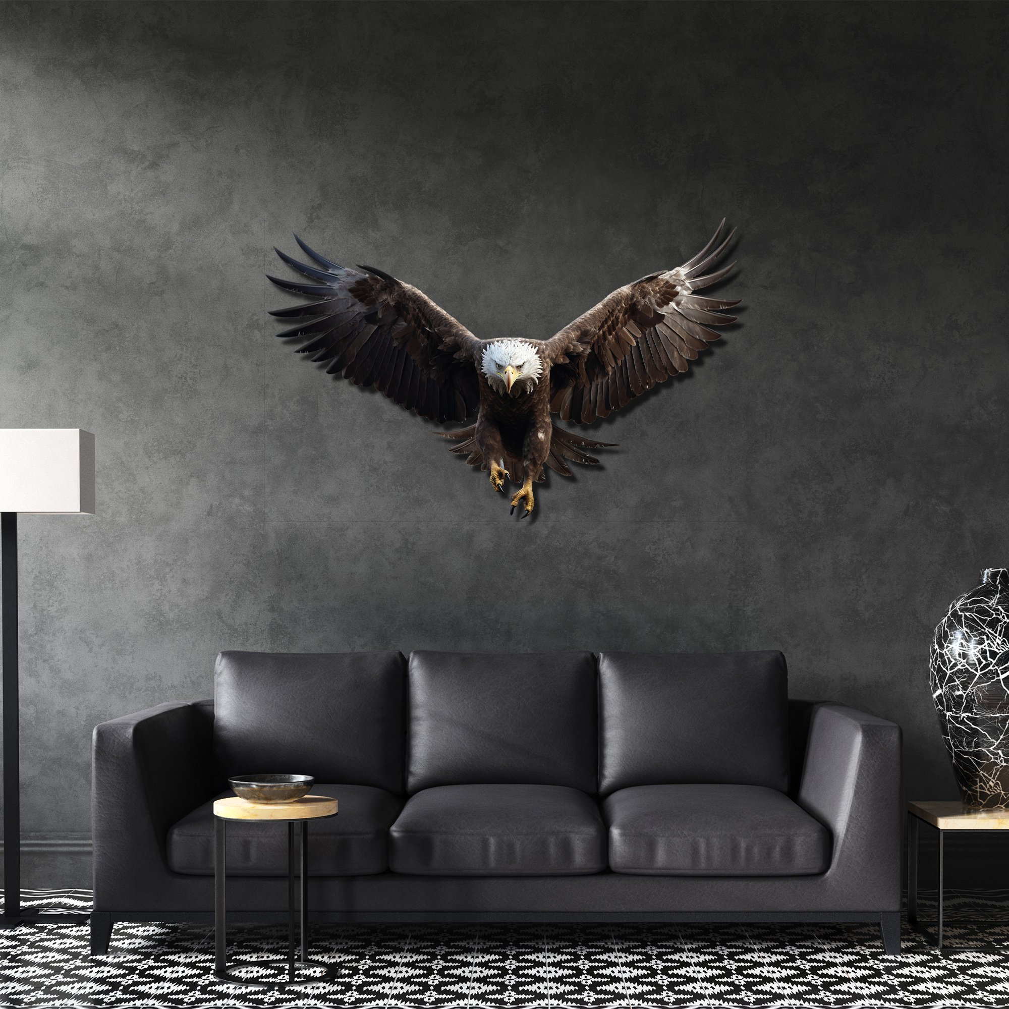 Kara Kartal Metal Tablo