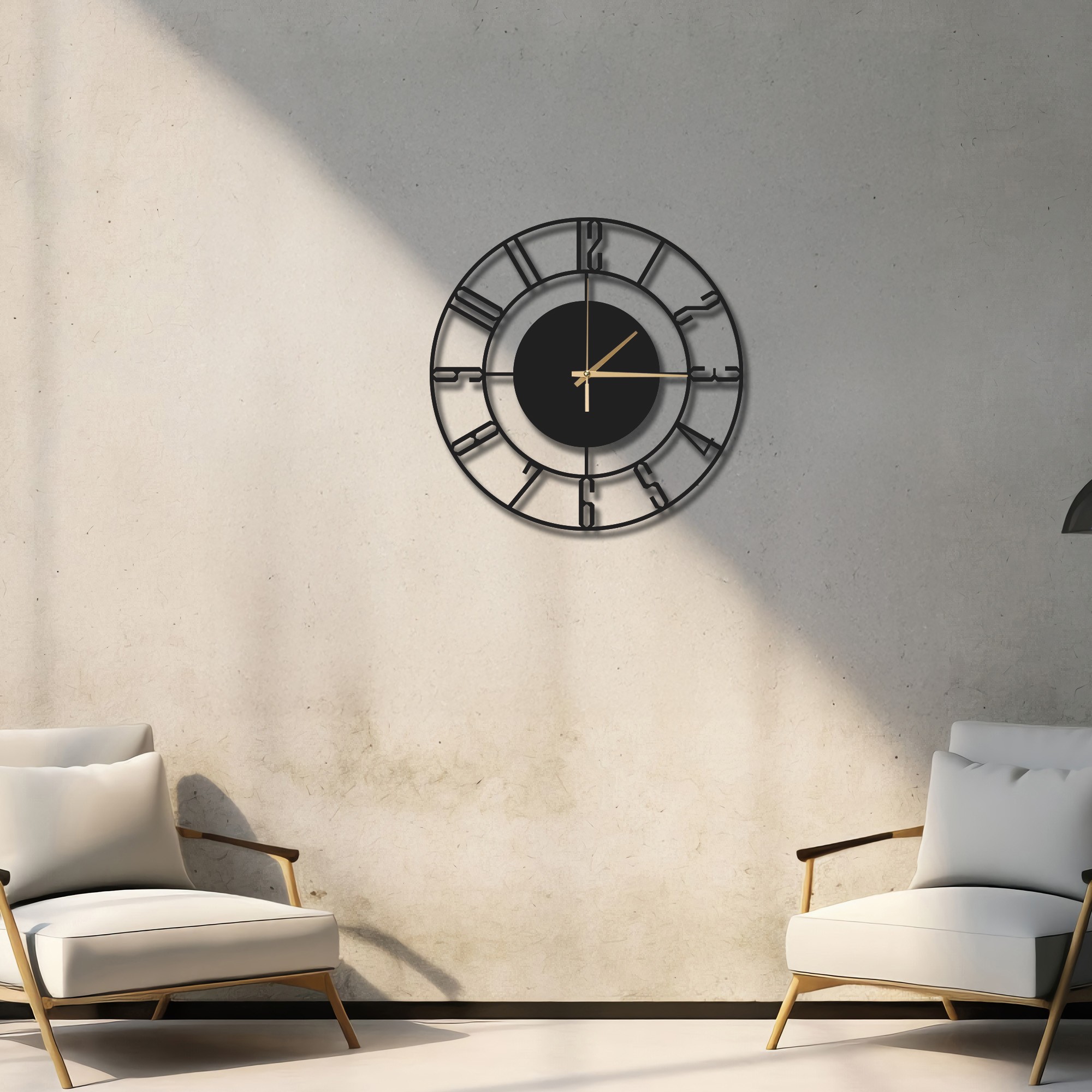 MODERN MİNİMALİST TASARIM METAL DUVAR SAATİ