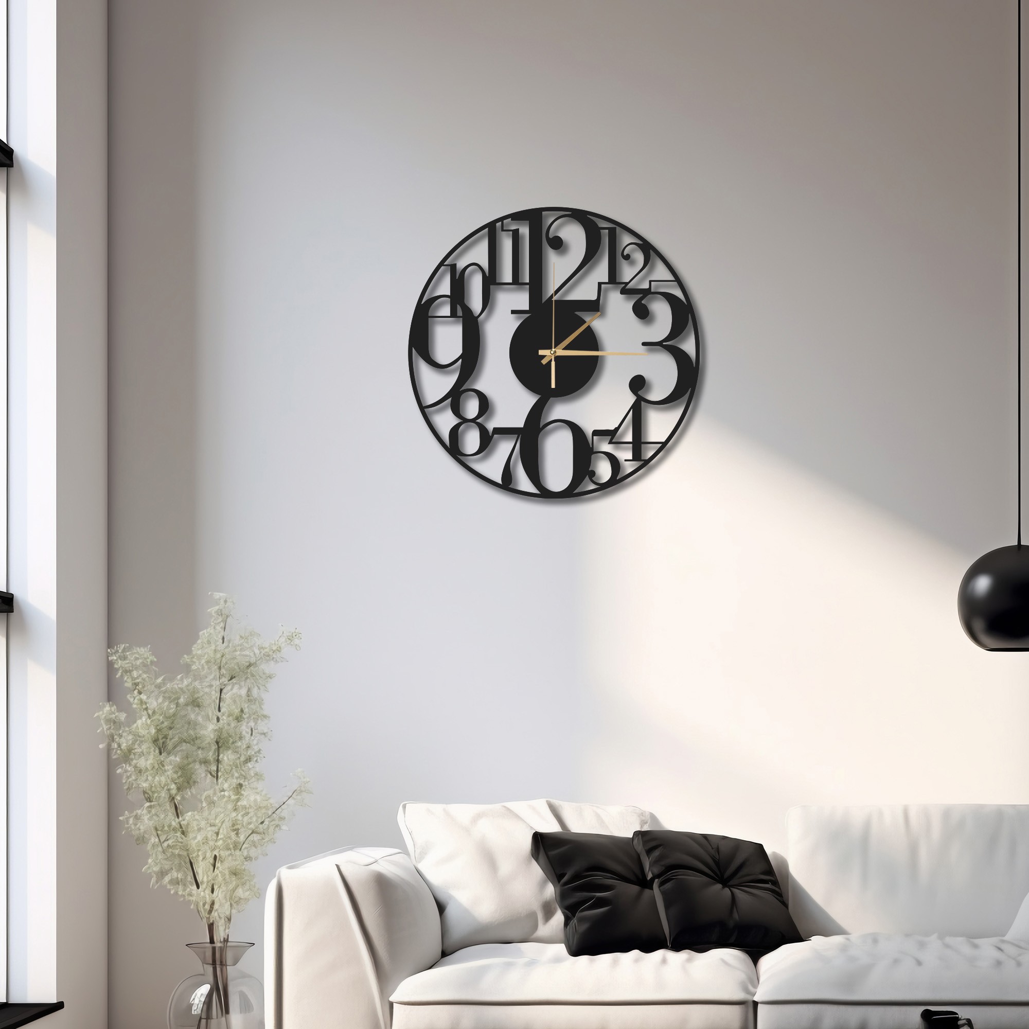 MODERN TASARIM METAL DUVAR SAATİ